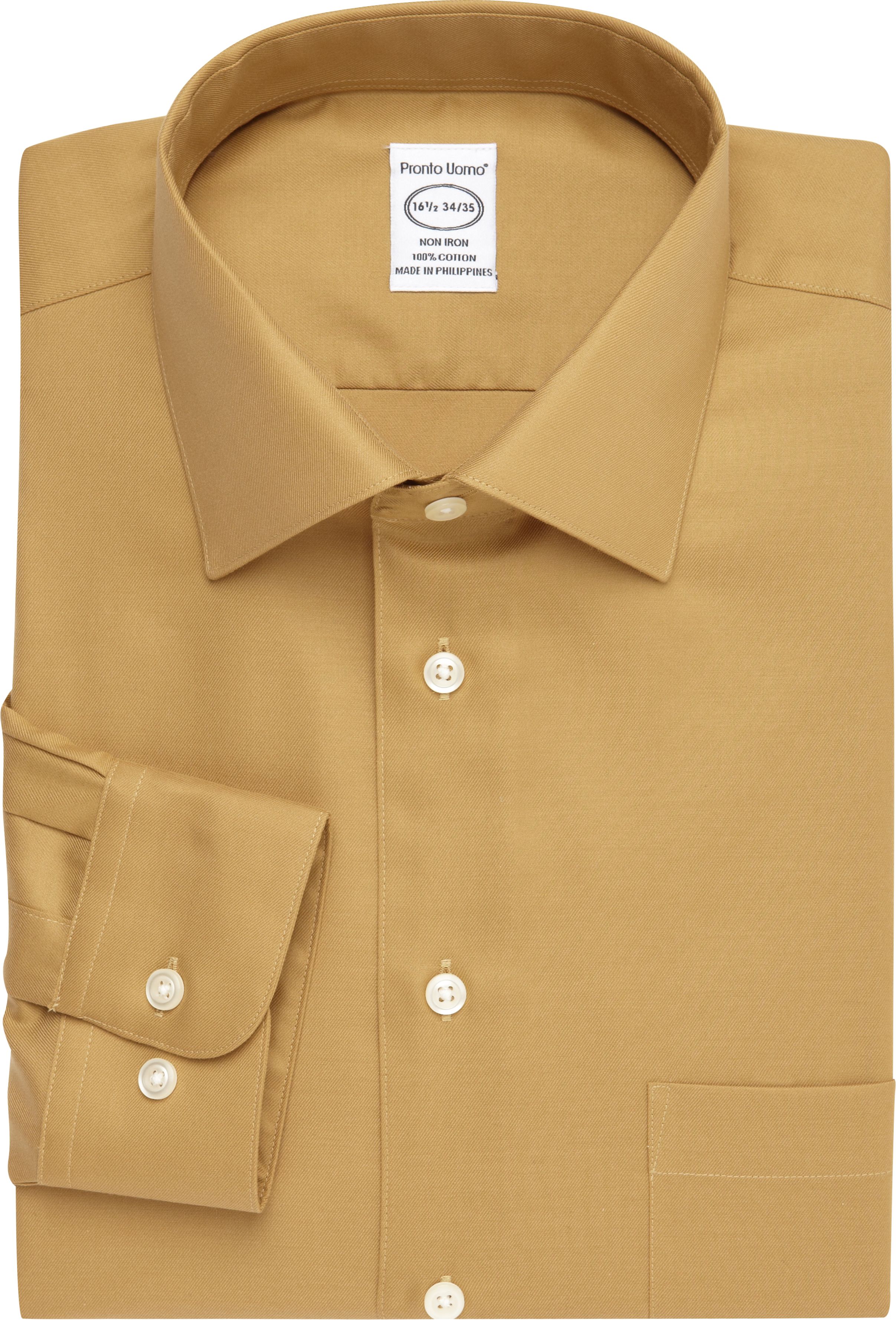 Pronto Uomo Mustard Gold Dress Shirt