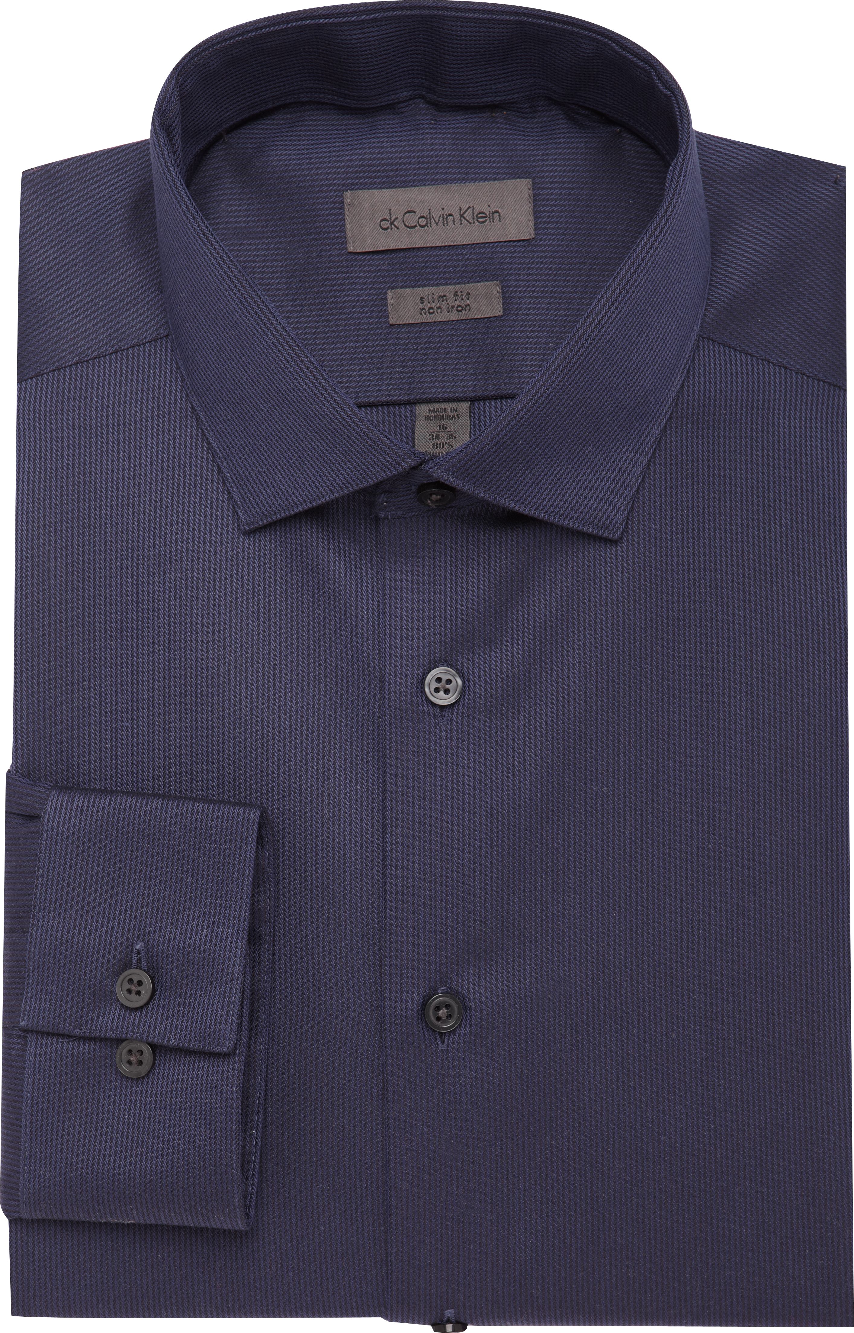 Calvin Klein Purple Slim Fit Dress Shirt