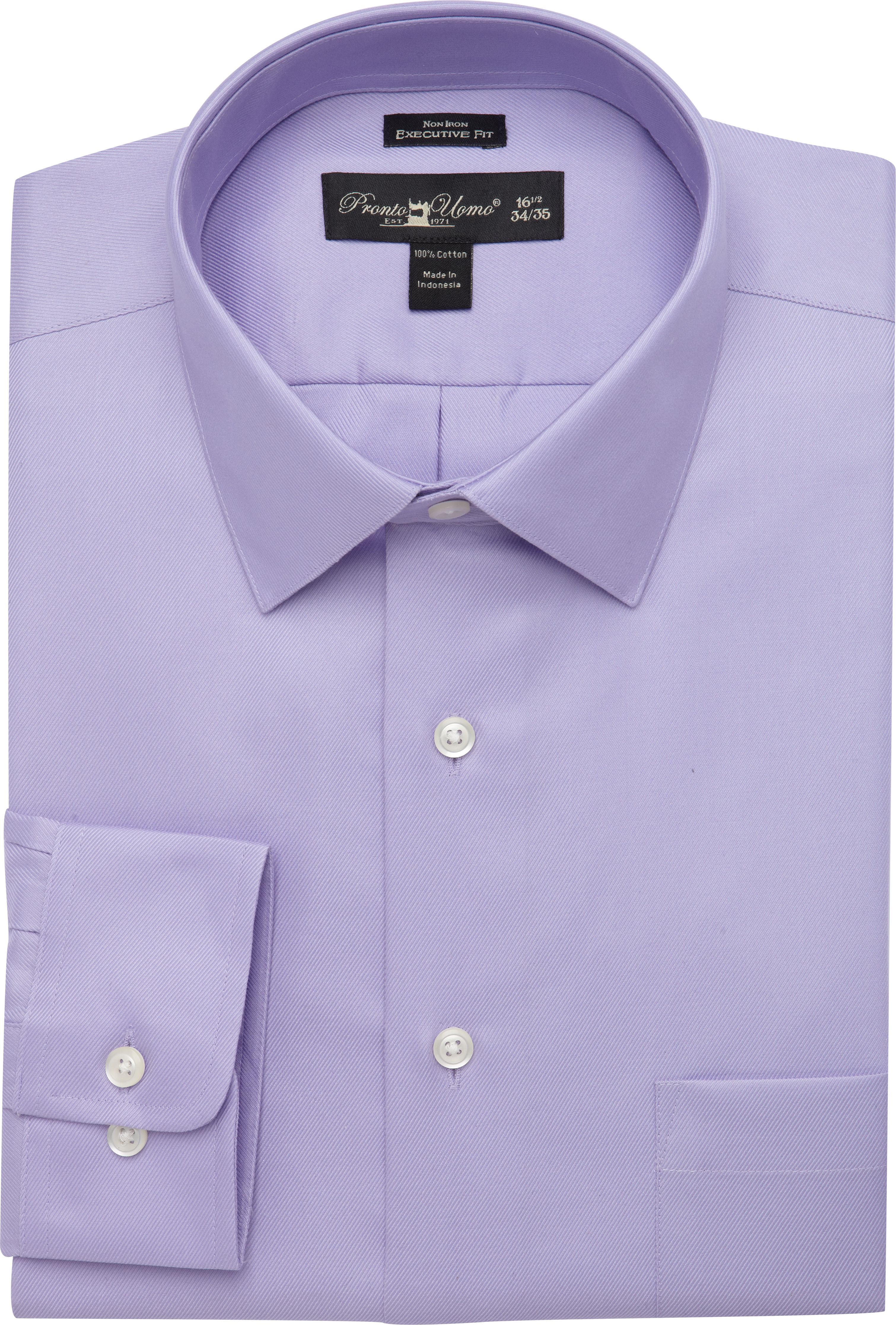 Pronto Uomo Lavender Twill Executive Fit Dress Shirt