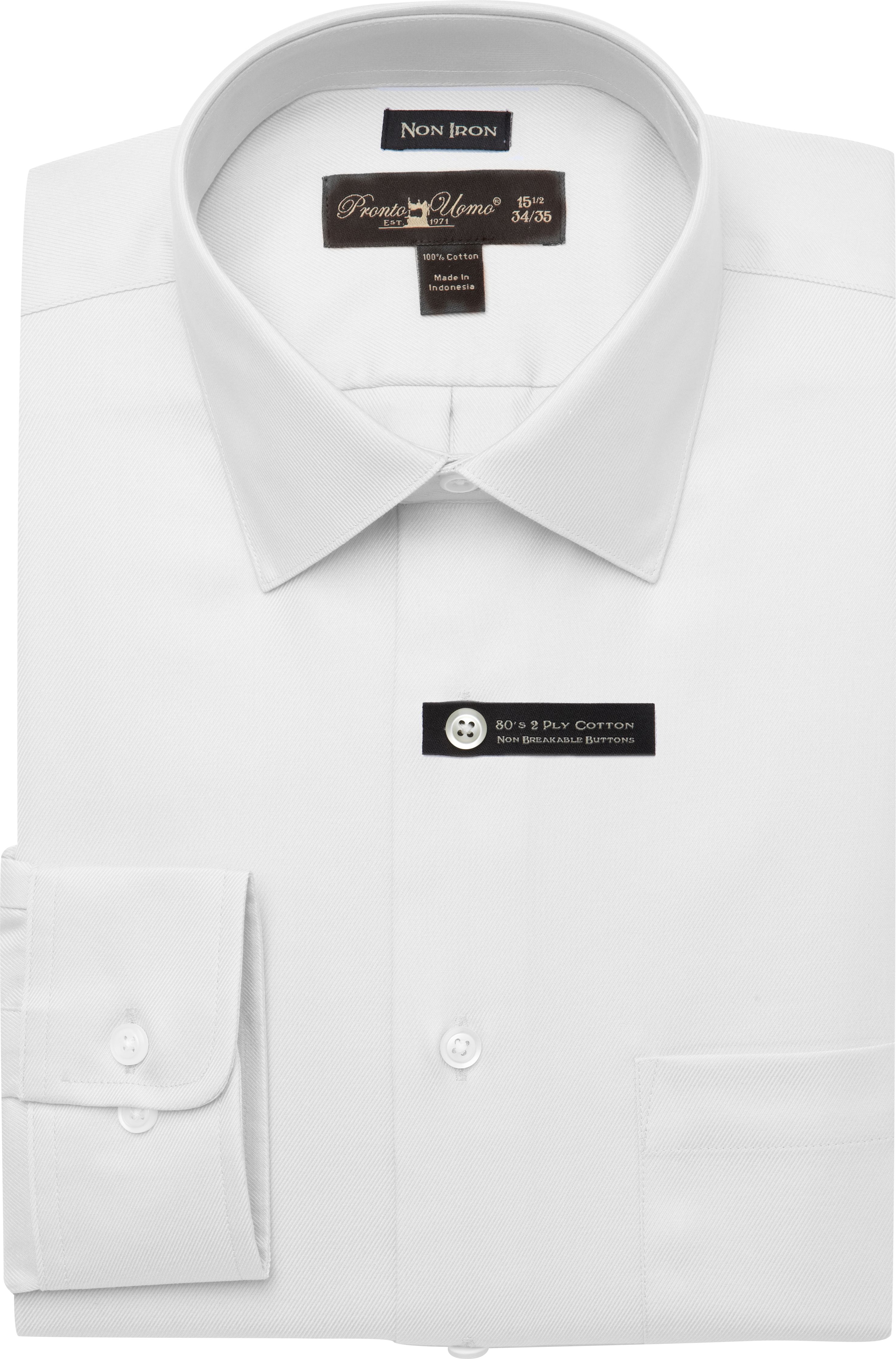 Pronto Uomo White Modern Fit Dress Shirt