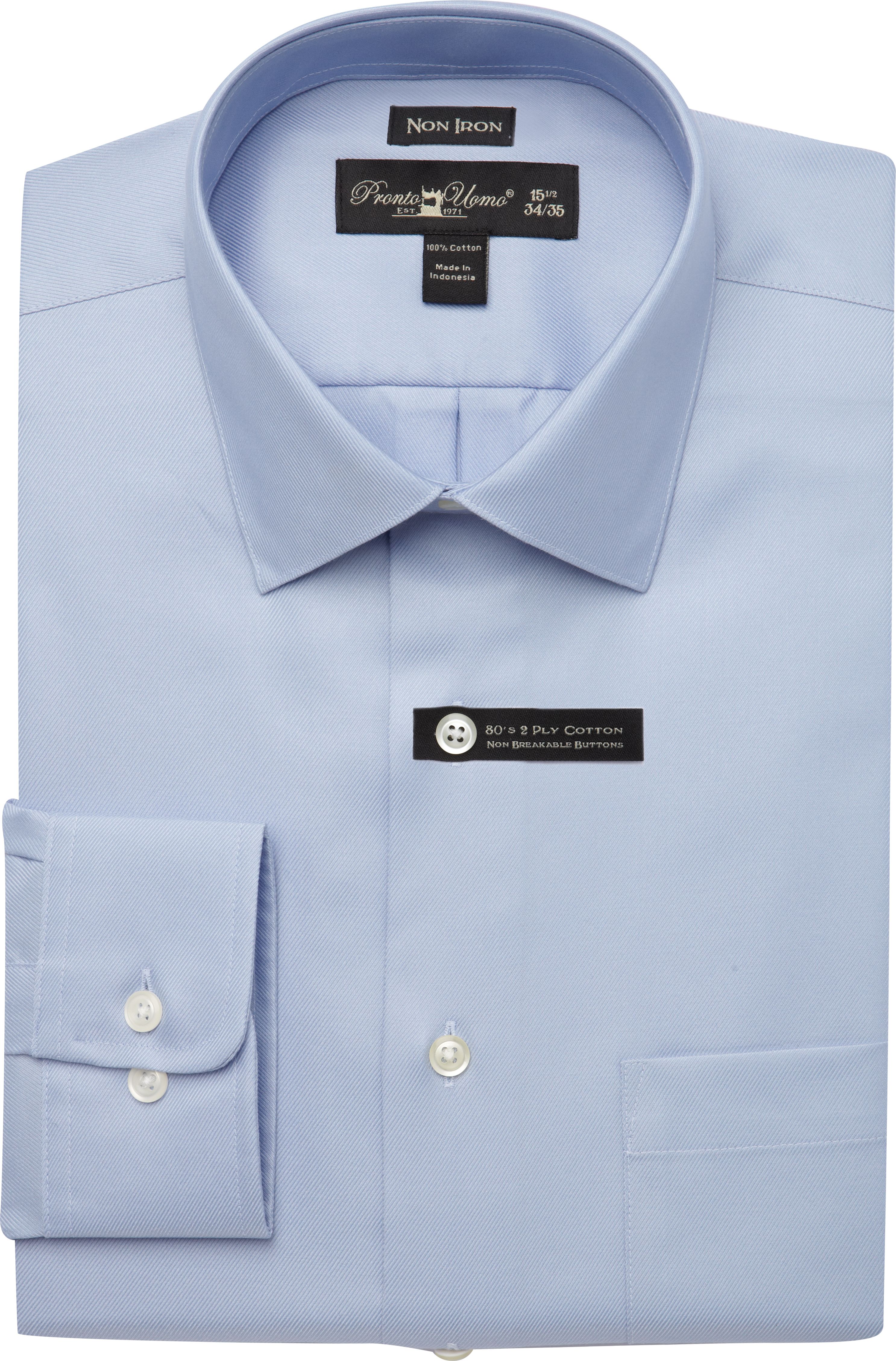 Pronto Uomo Blue Modern Fit Dress Shirt