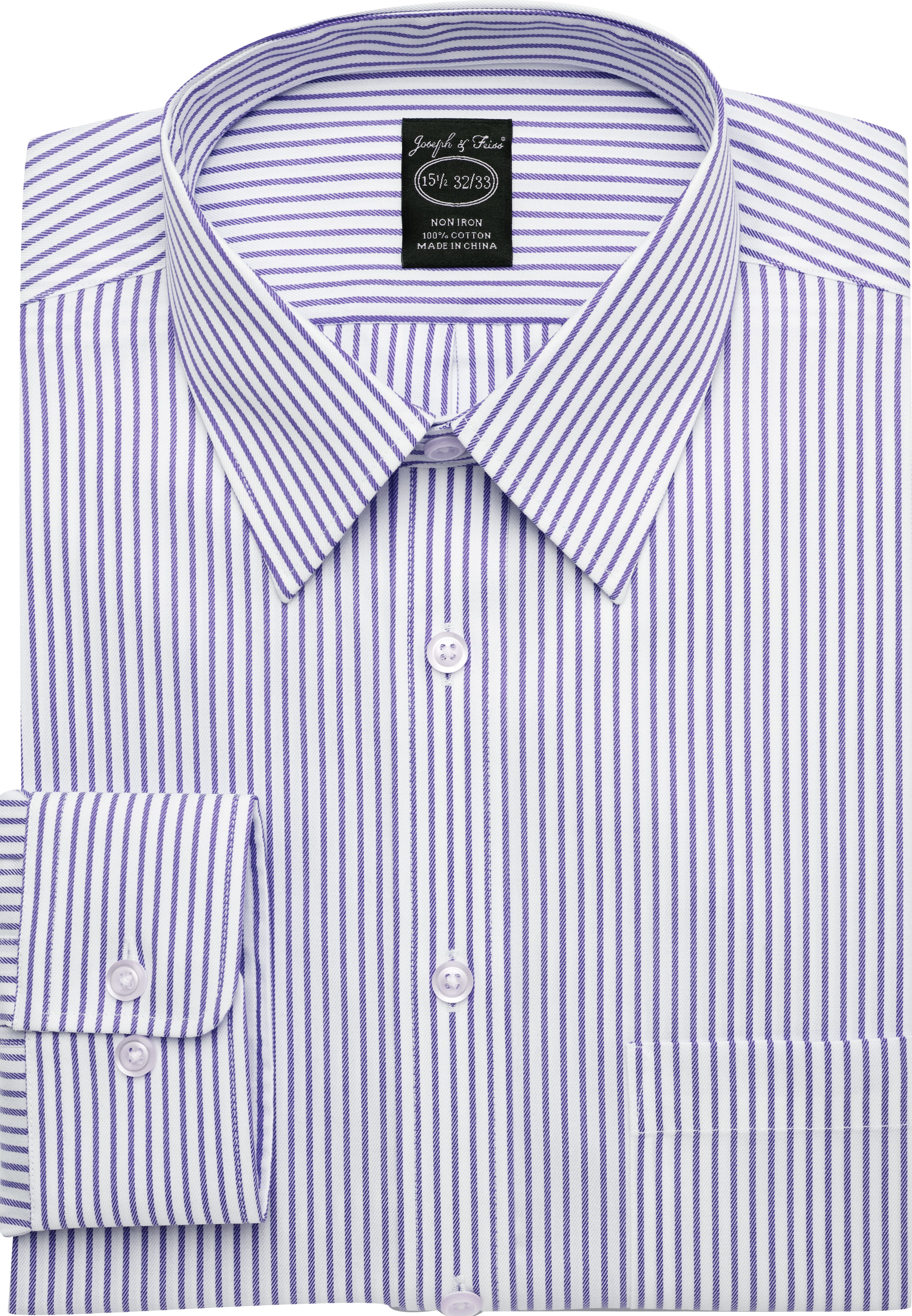 Joseph & Feiss Purple Stripe Modern Fit Dress Shirt
