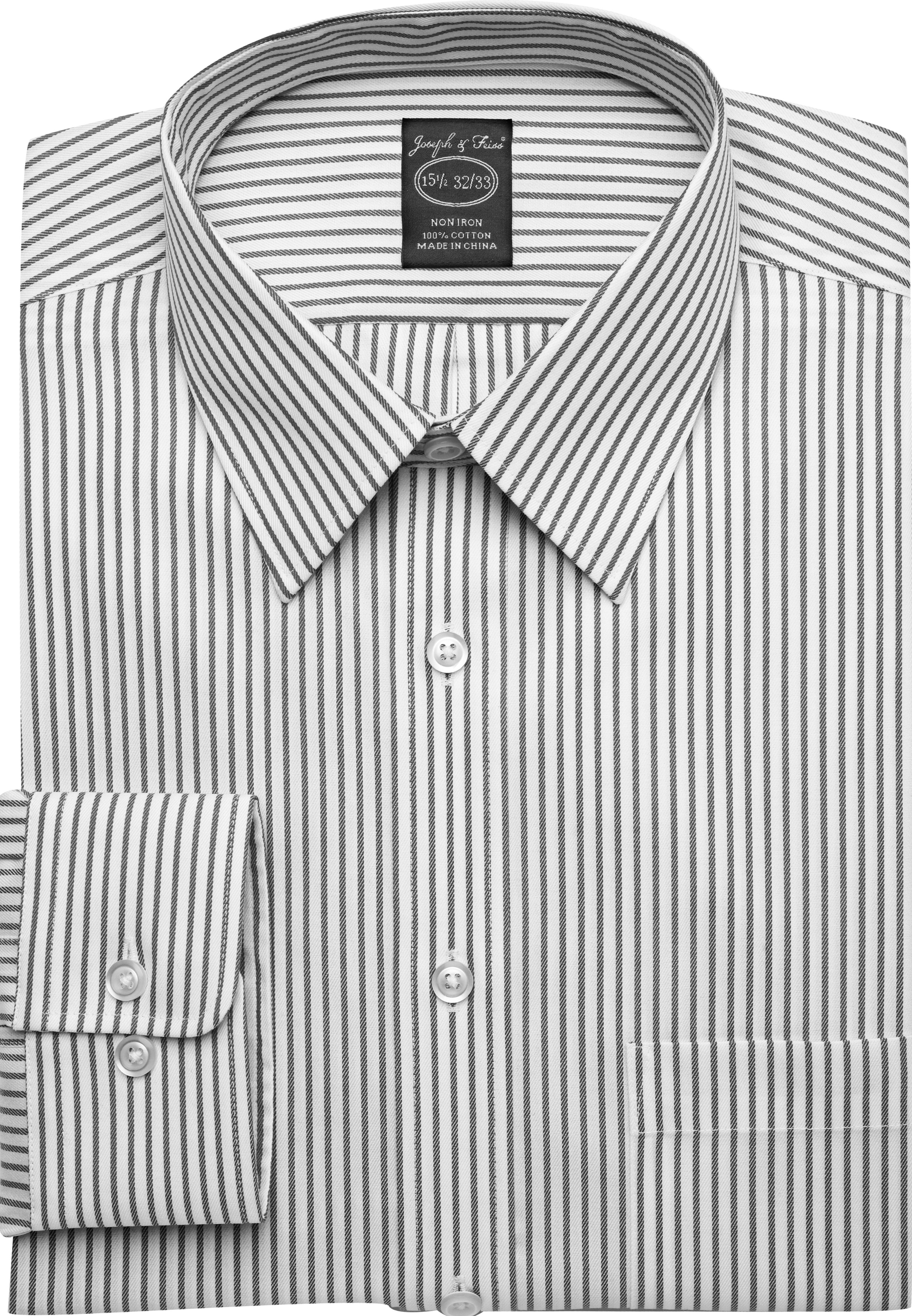 Joseph & Feiss Black Stripe Modern Fit Dress Shirt