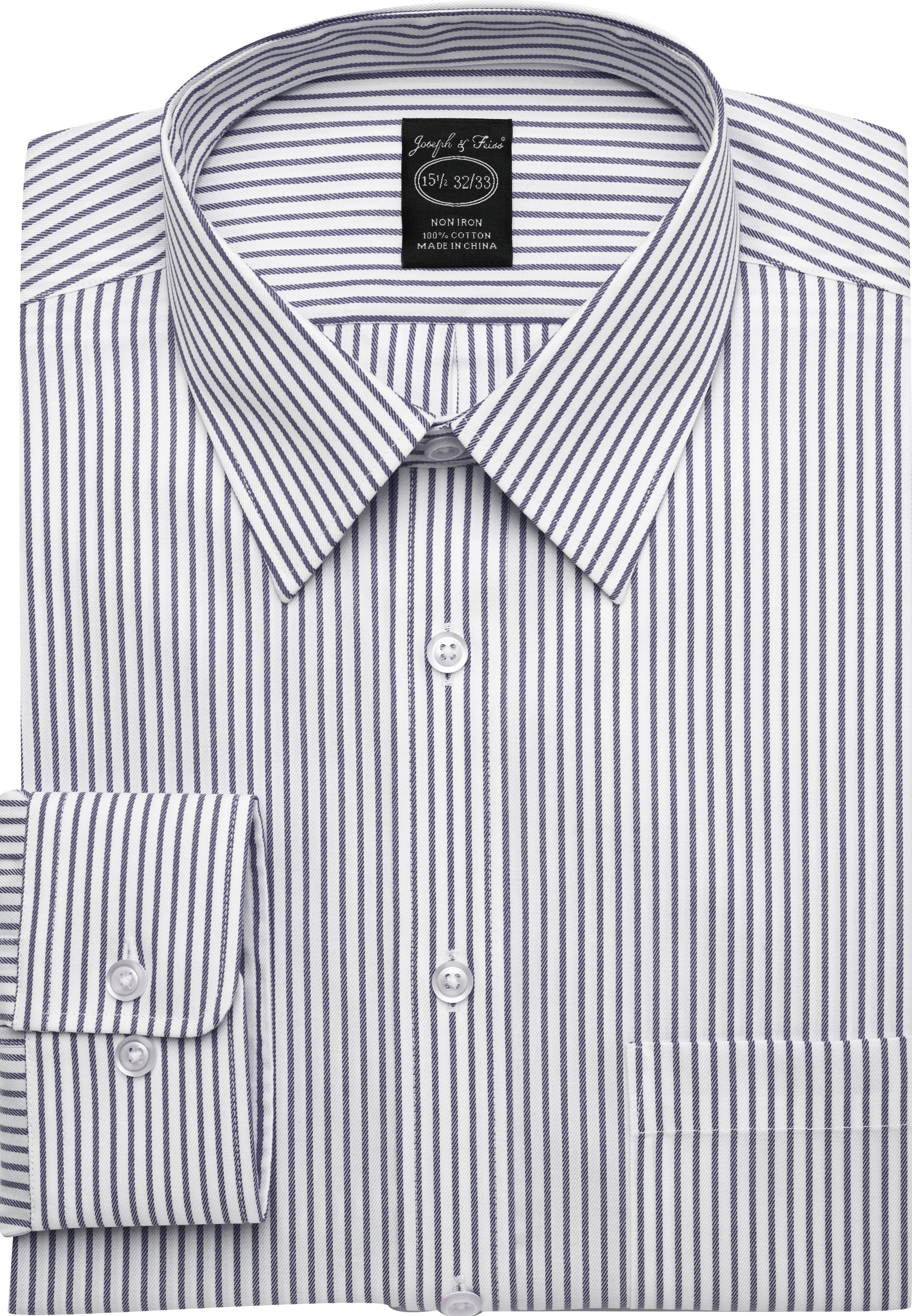 Joseph & Feiss Deep Purple Stripe Modern Fit Dress Shirt