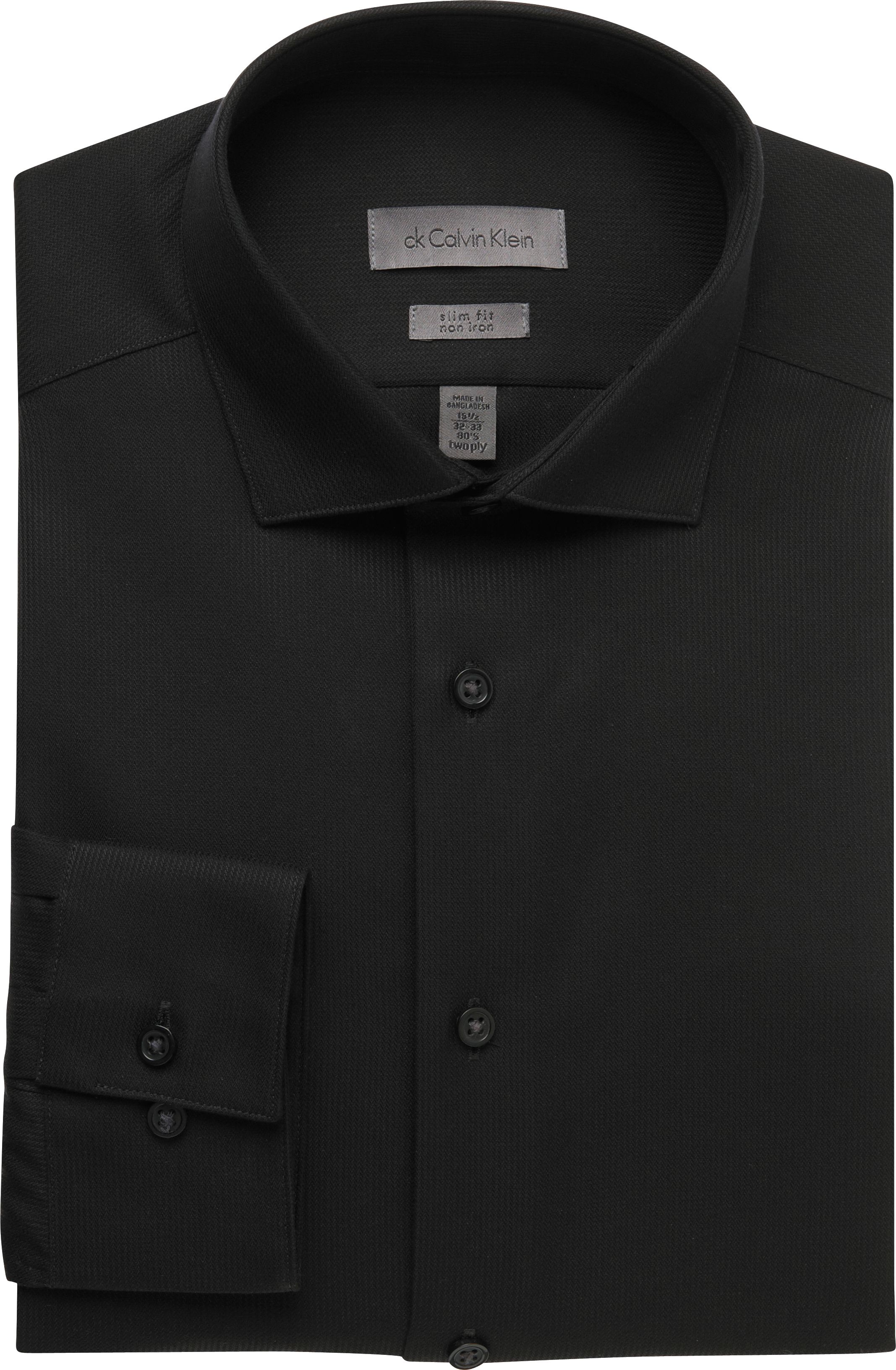 Calvin Klein Black Slim Fit Dress Shirt