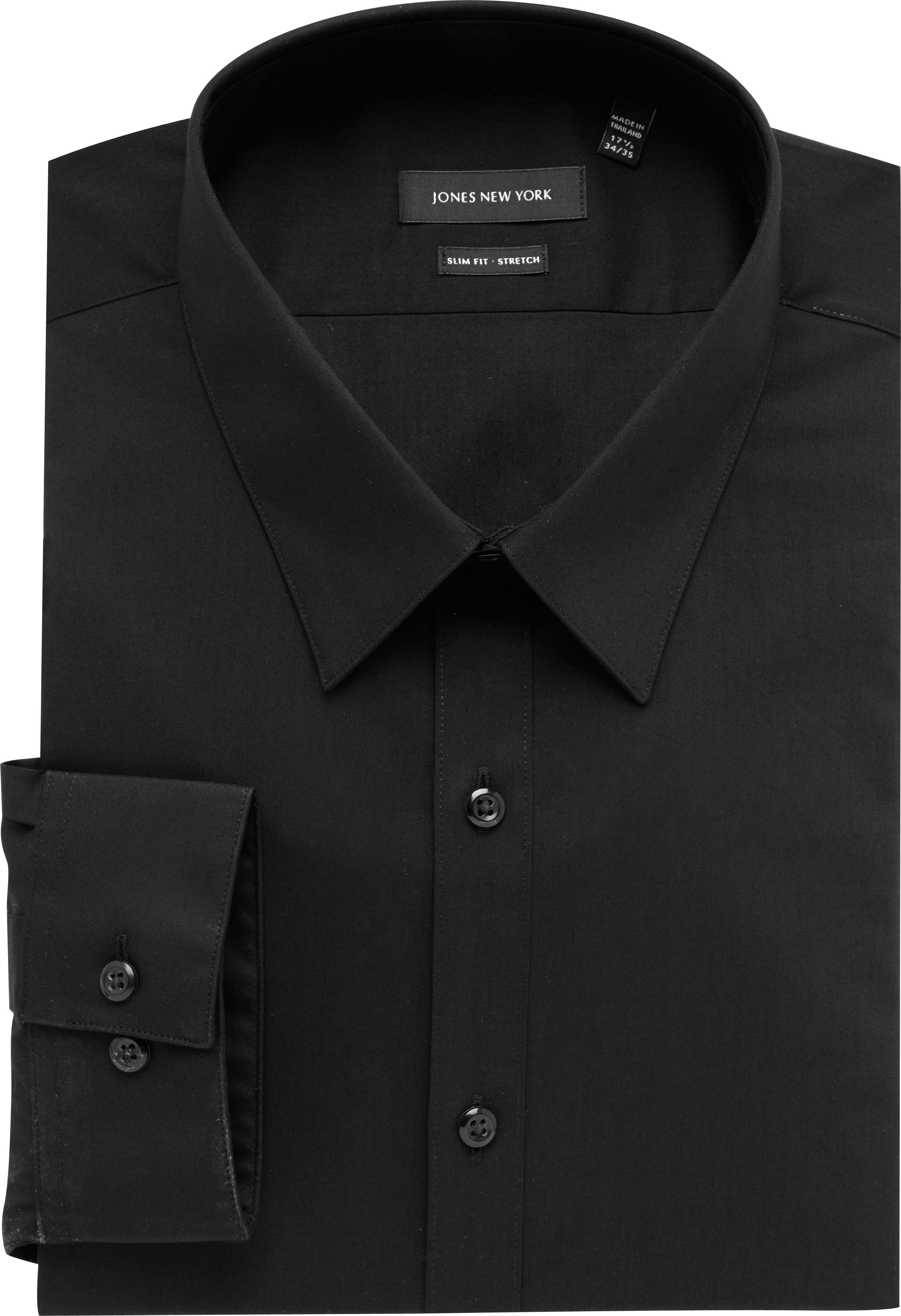 Jones New York Black Slim Fit Dress Shirt