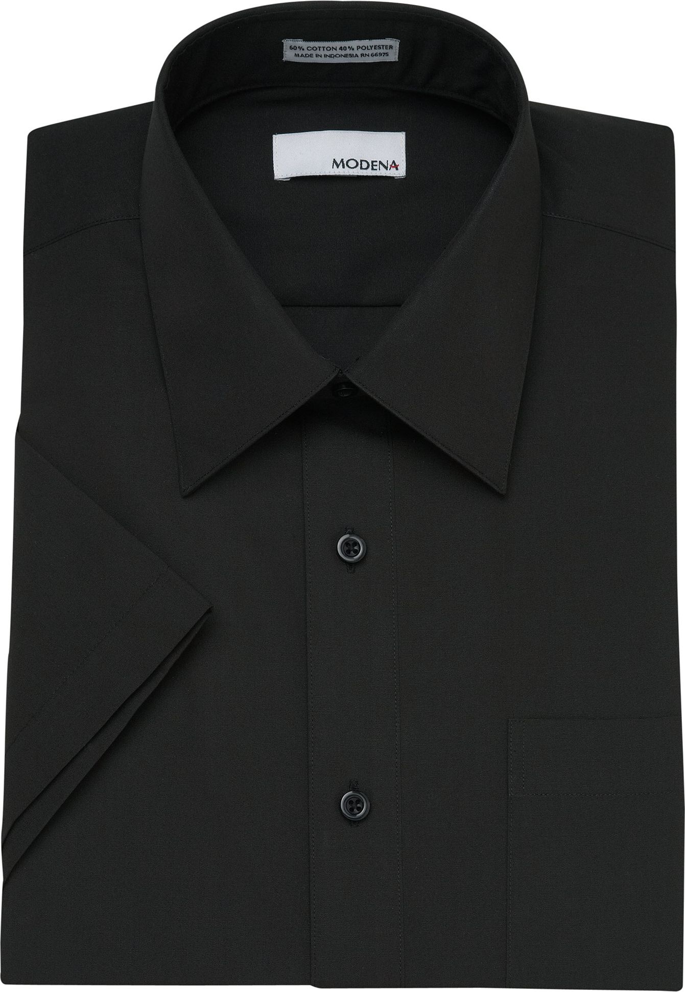 Modena Black Short Sleeve Dress Shirt