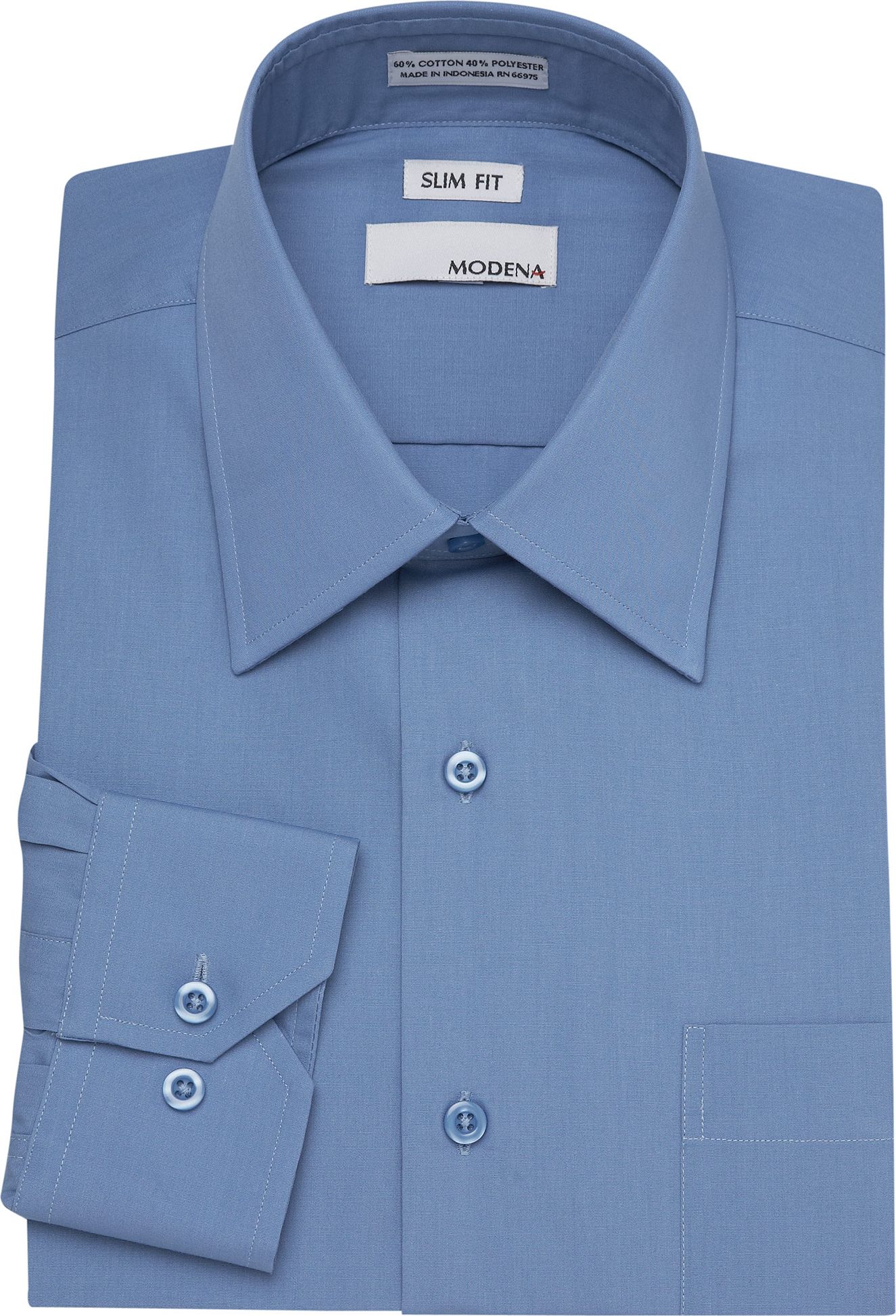 Modena Blue Slim Fit Dress Shirt
