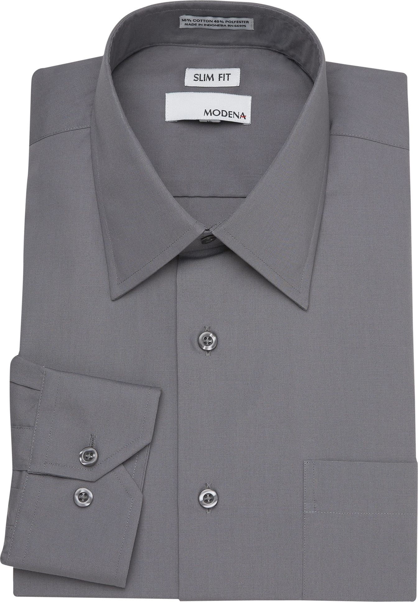 Modena Charcoal Slim Fit Dress Shirt