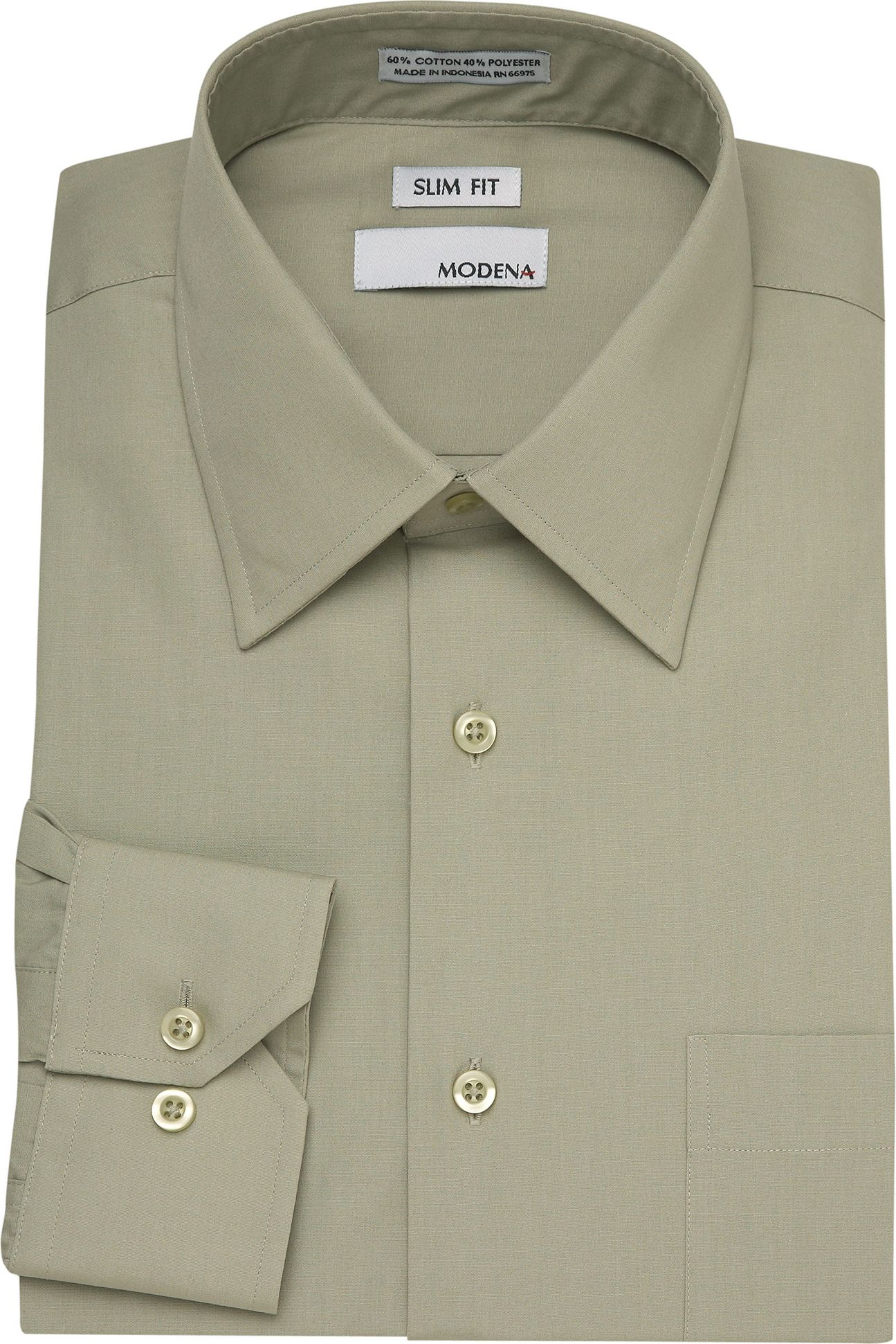 Modena Sage Slim Fit Dress Shirt