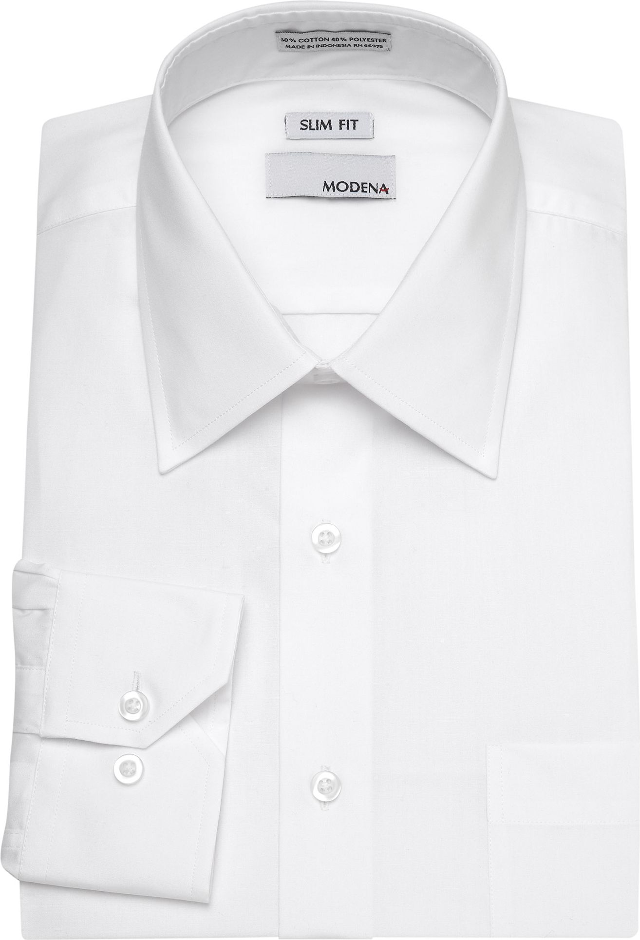 Modena White Slim Fit Dress Shirt
