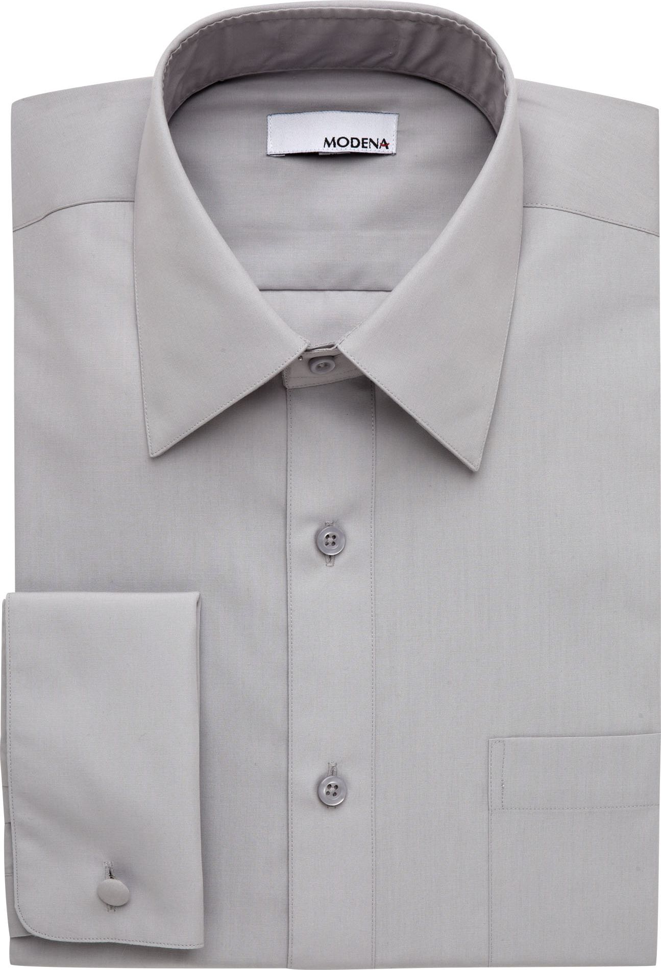 Modena Gray French Cuff Dress Shirt