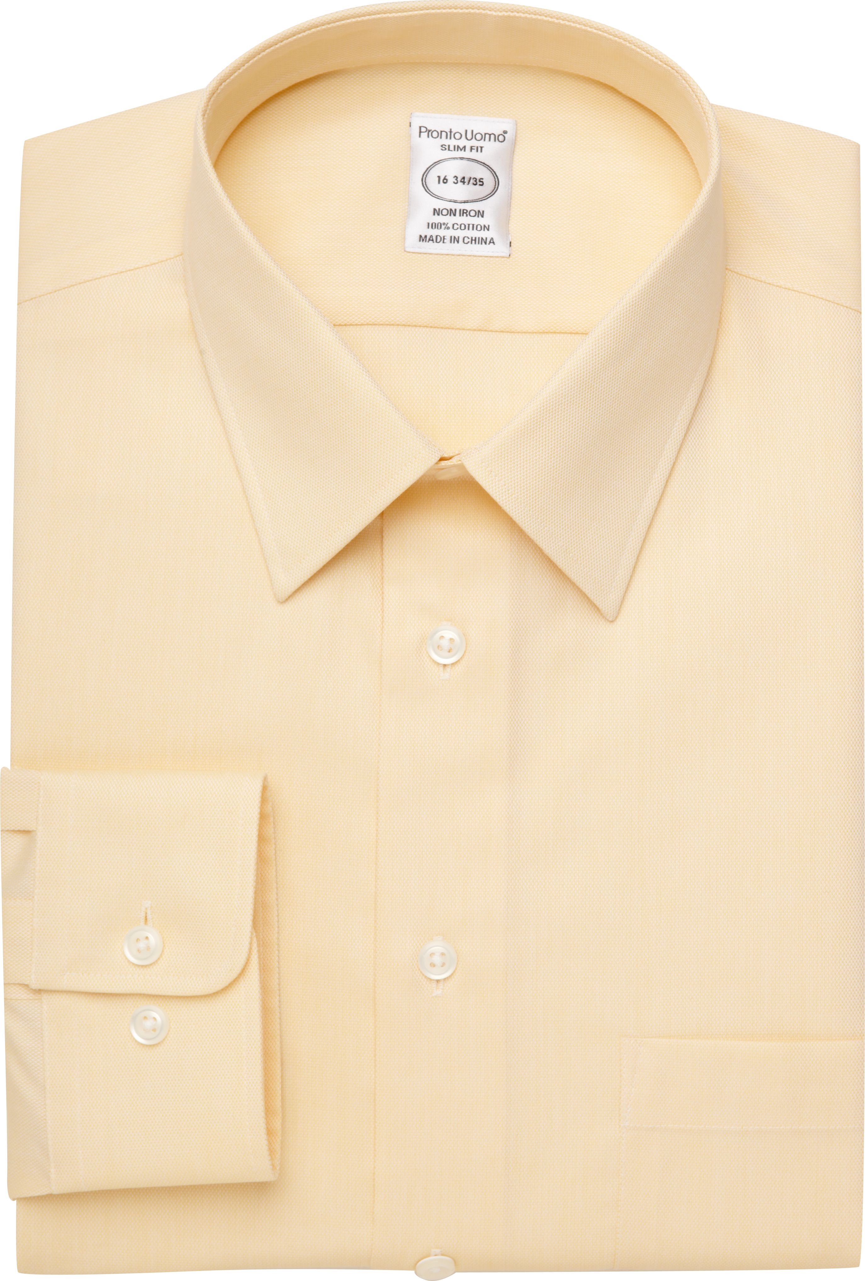 Pronto Uomo Buttercup Queen's Oxford Slim Fit Dress Shirt