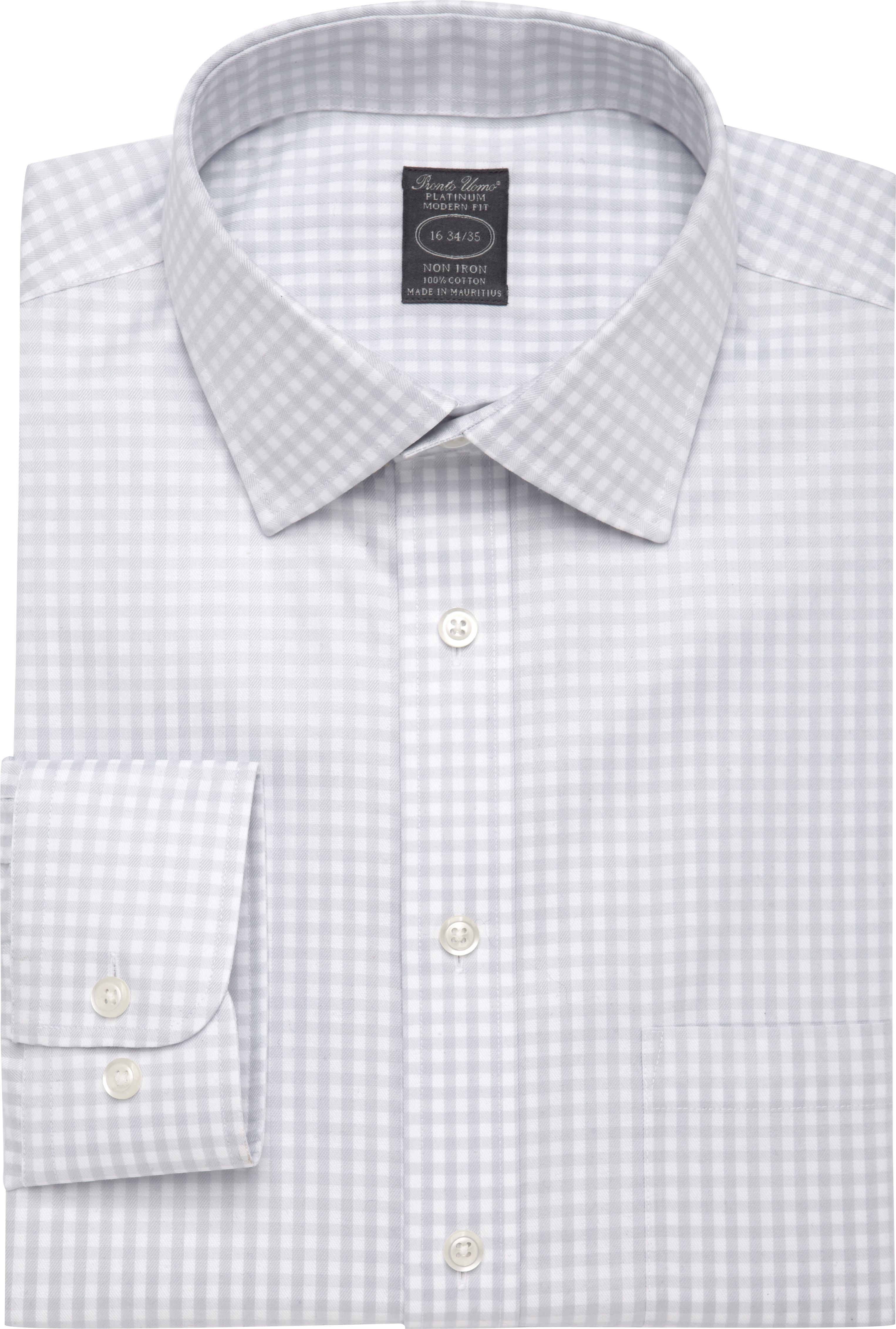 Pronto Uomo Light Blue Check Dress Shirt