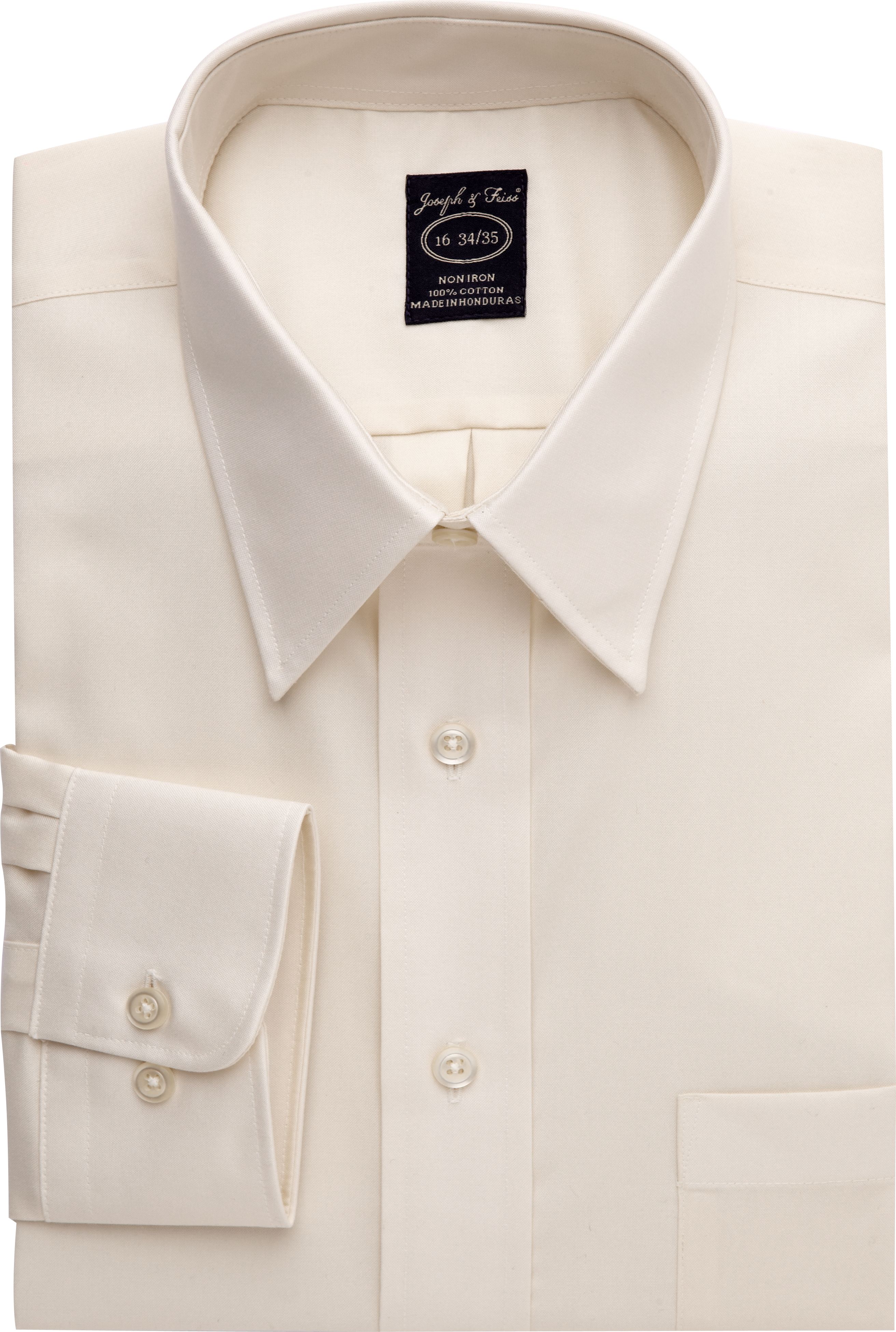Joseph & Feiss Ecru Pinpoint Dress Shirt