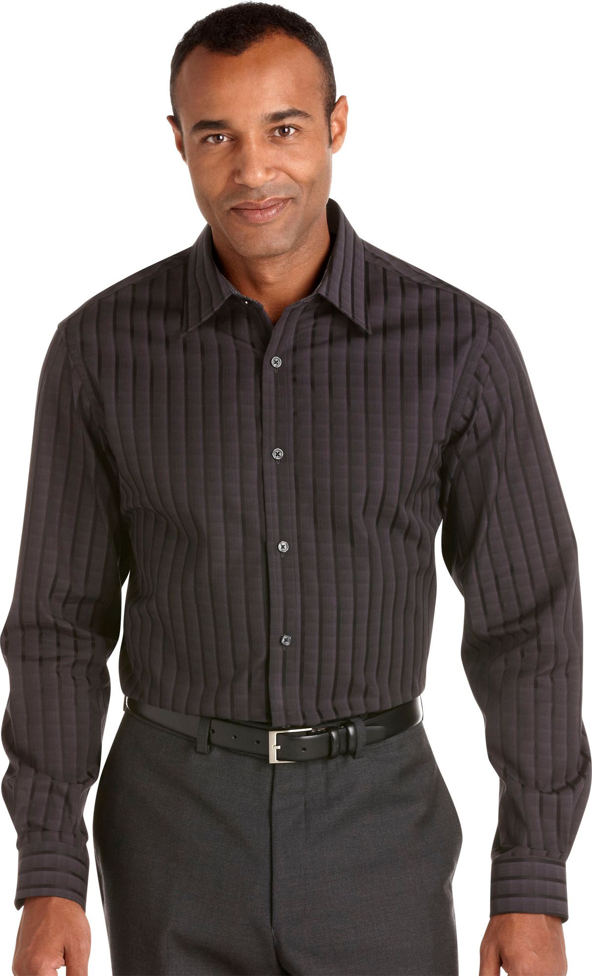 Pronto Uomo Black Stripe Woven Shirt