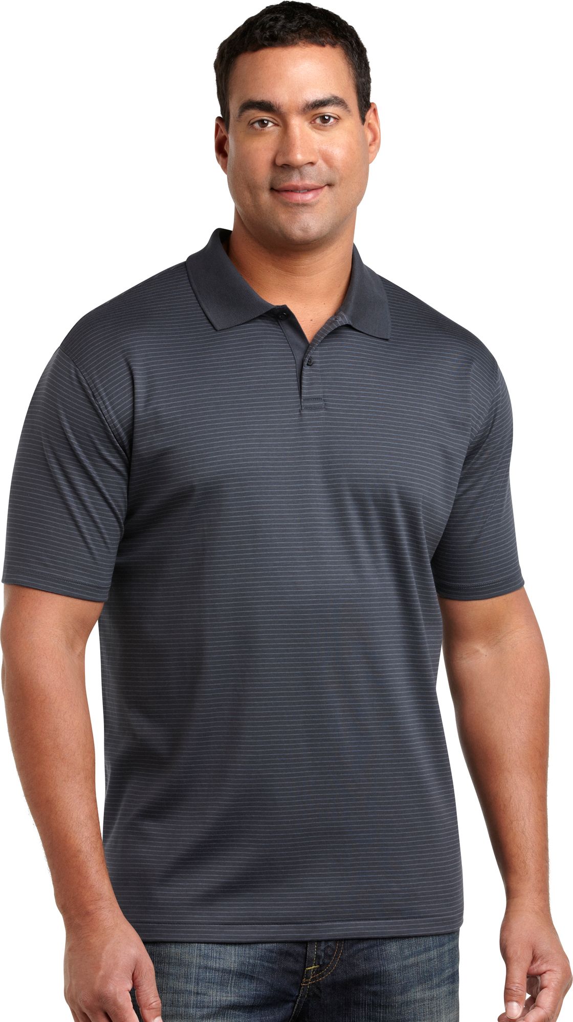 Calvin Klein Charcoal Stripe Polo Shirt