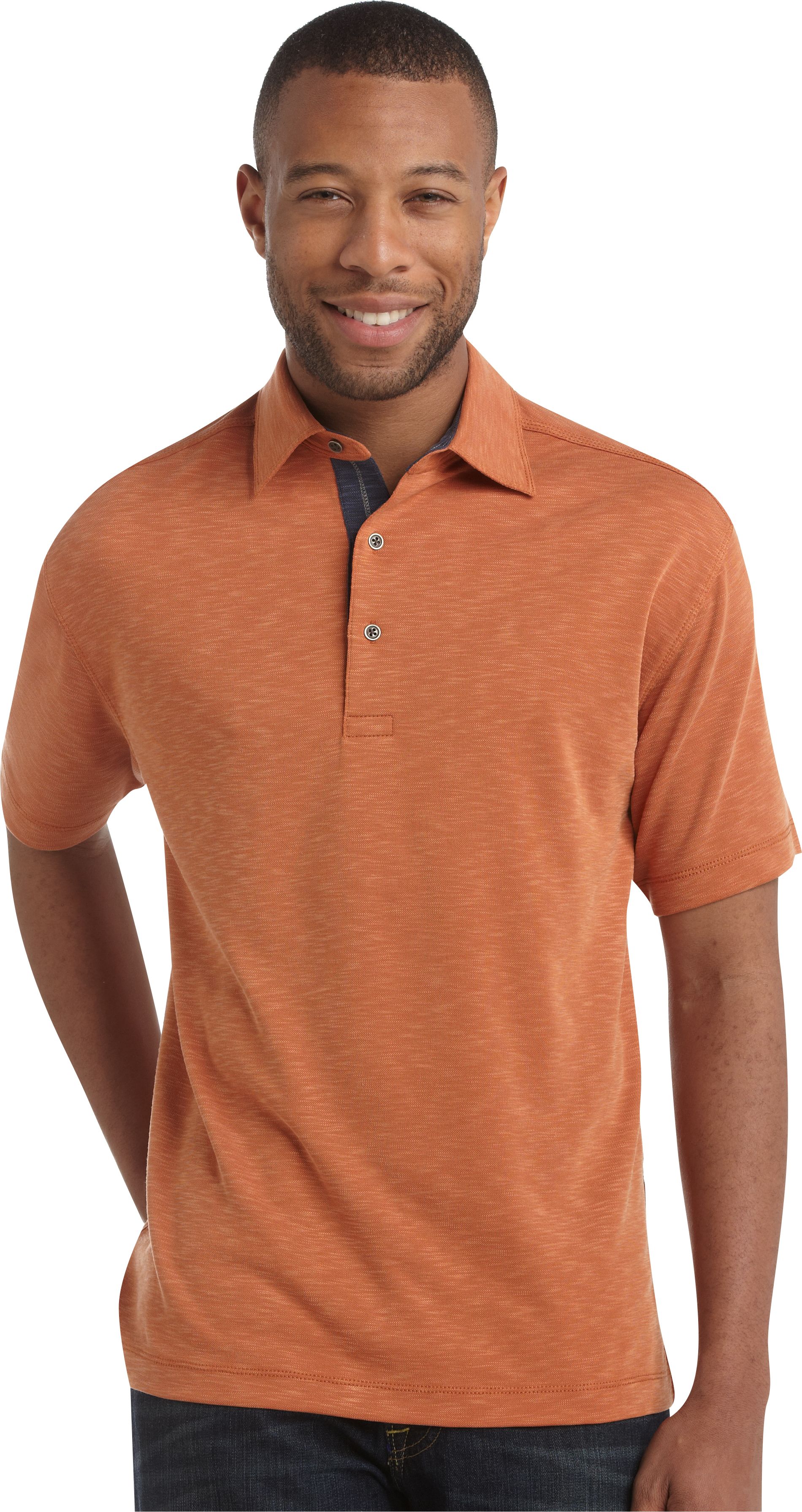 Pronto Blue Polo Shirt, Rust