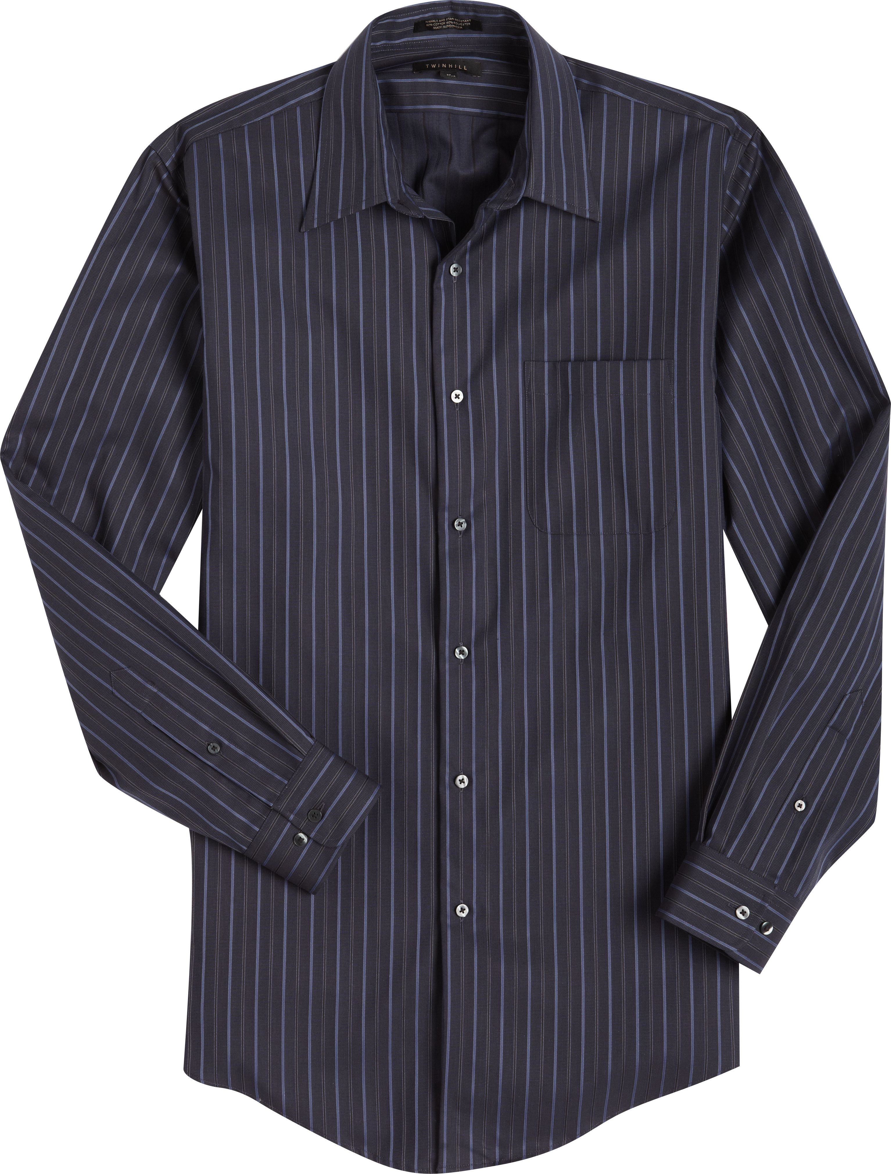 Twin Hill Navy Stripe Sport Shirt