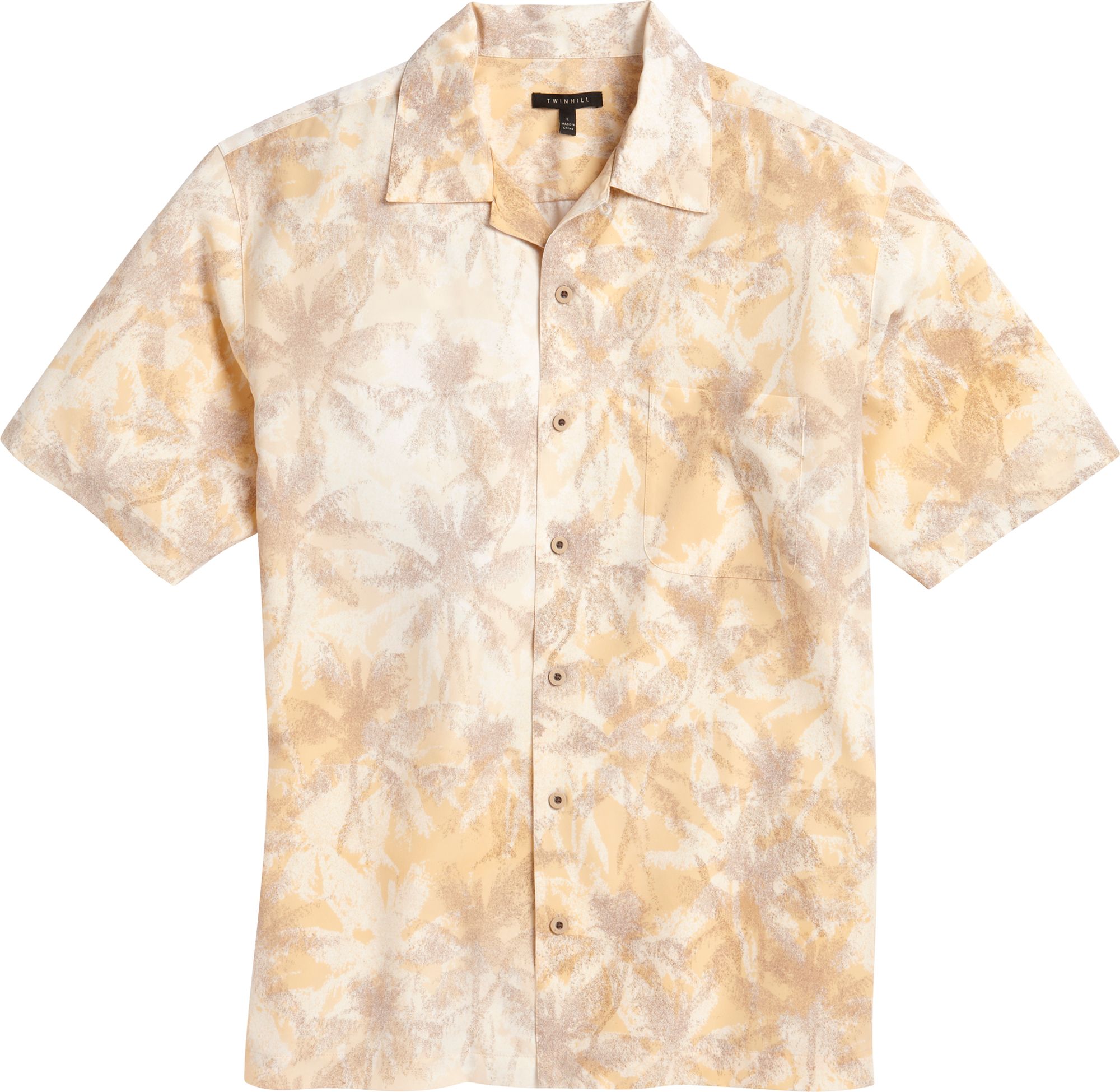 Twin Hill Tan Palm Camp Shirt