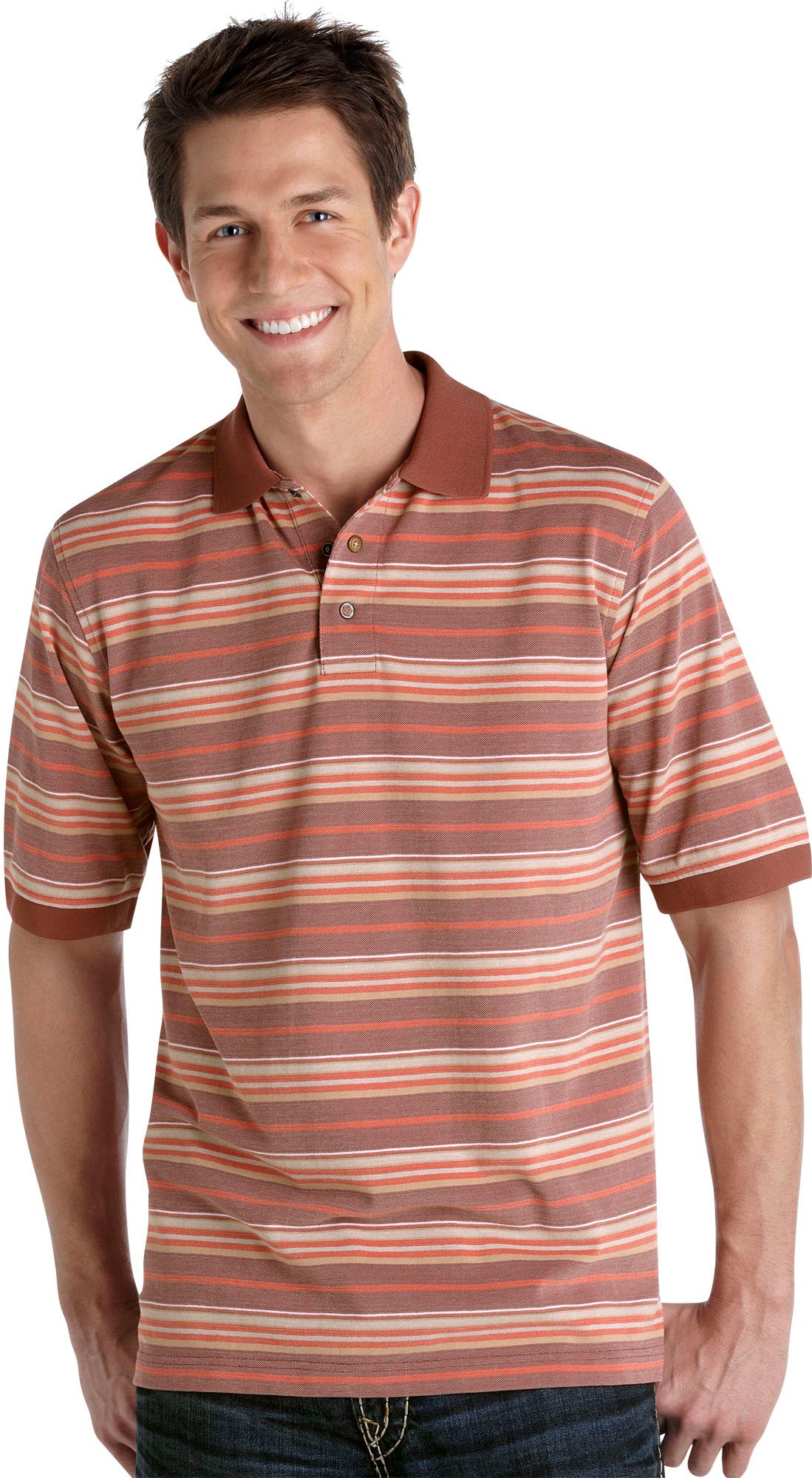 Weatherproof Brick Stripe Polo Shirt