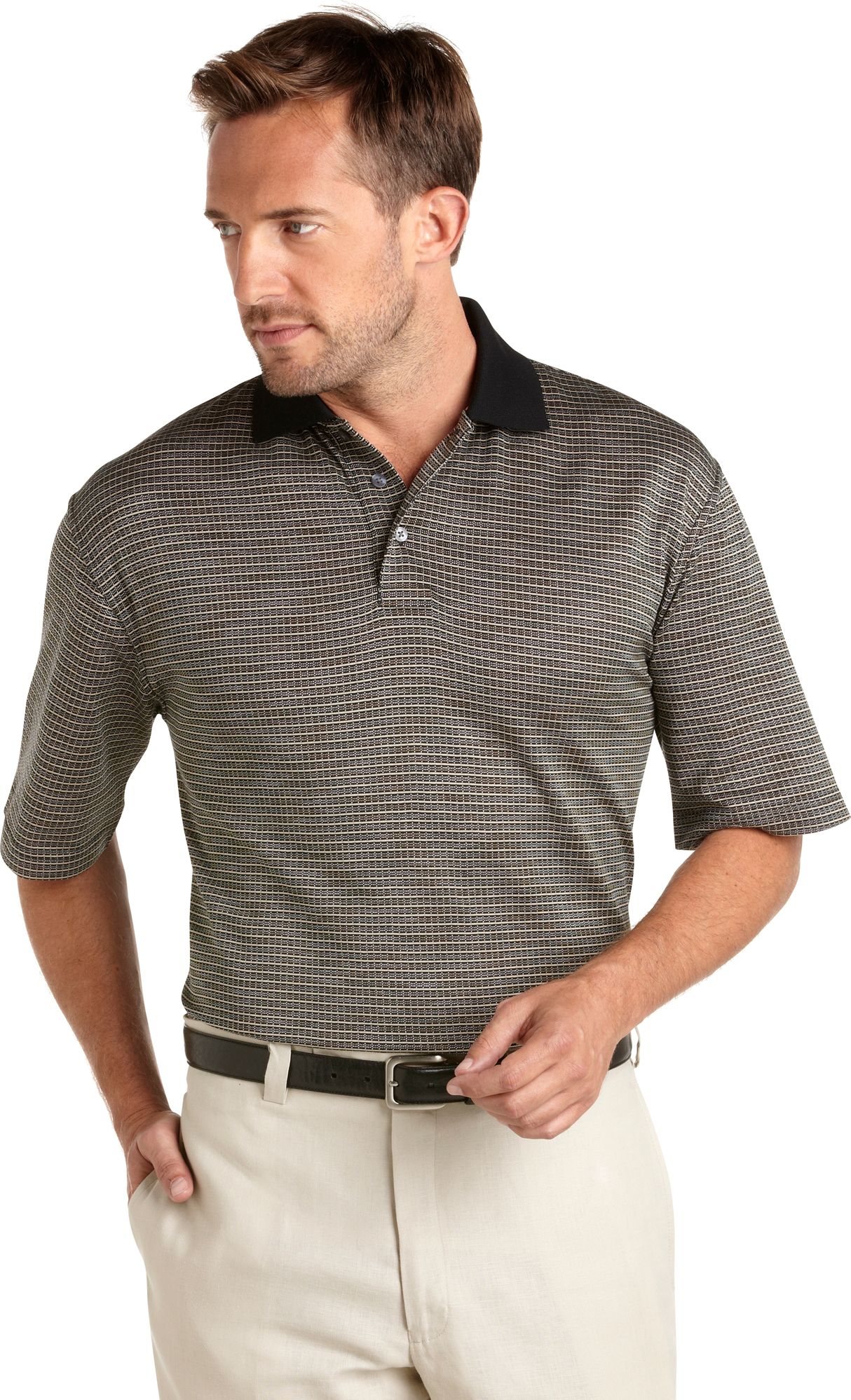 Pronto Sport Black Check Polo Shirt