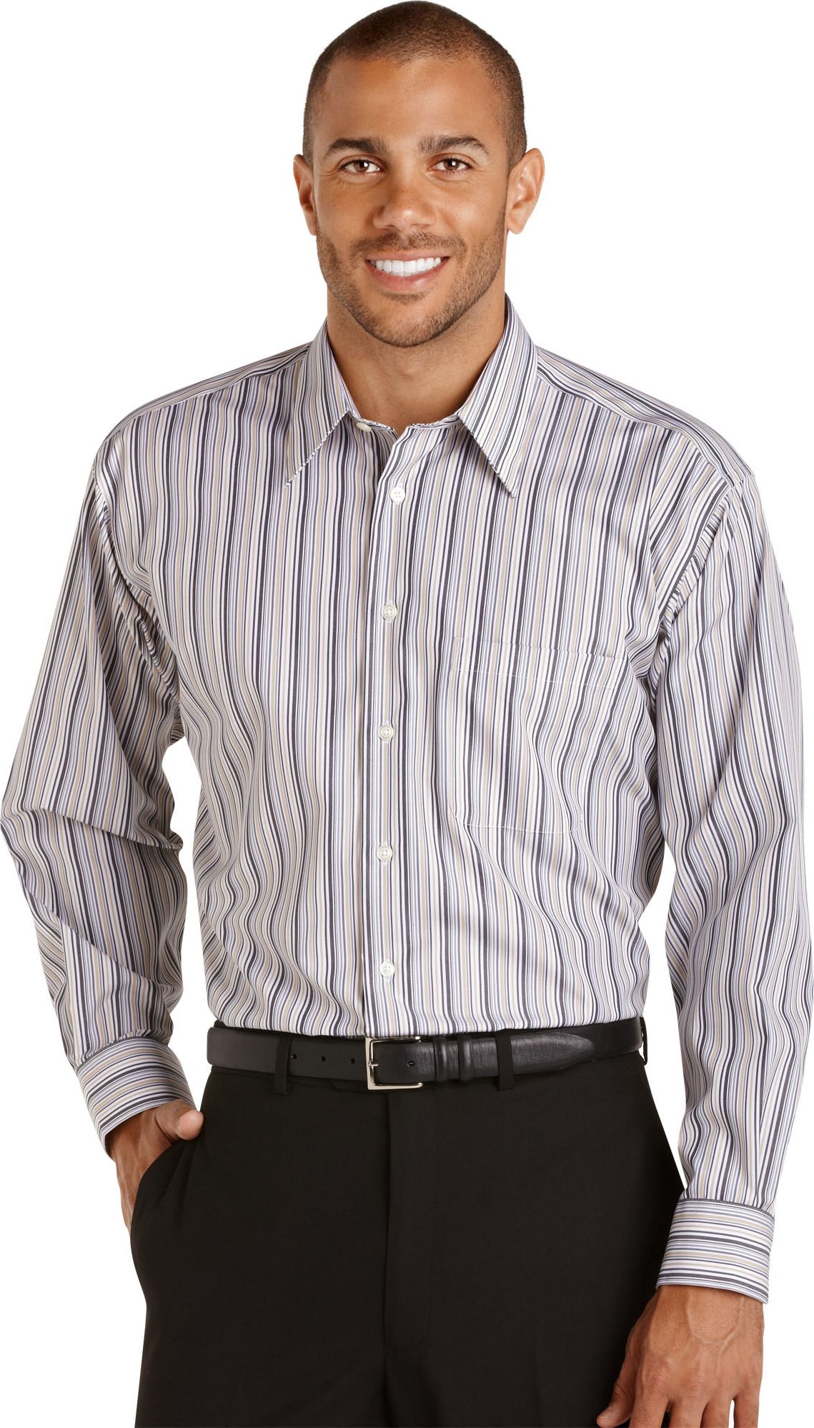 Pronto Uomo Tan Multi Stripe Woven Shirt