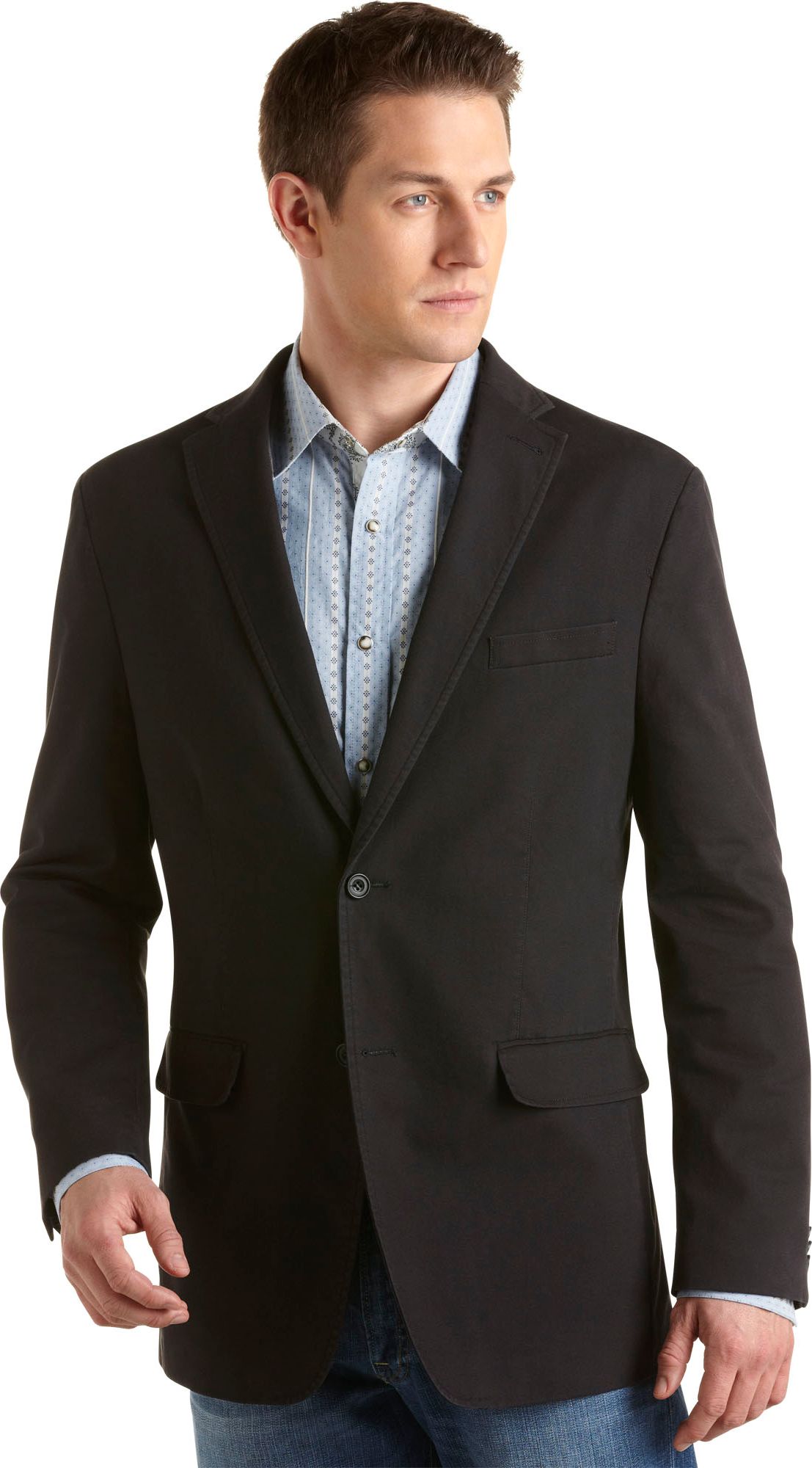 Pronto Blue Casual Jacket, Black