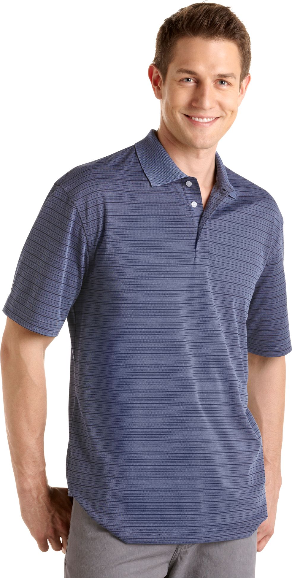 Pronto Sport Navy Stripe Polo Shirt