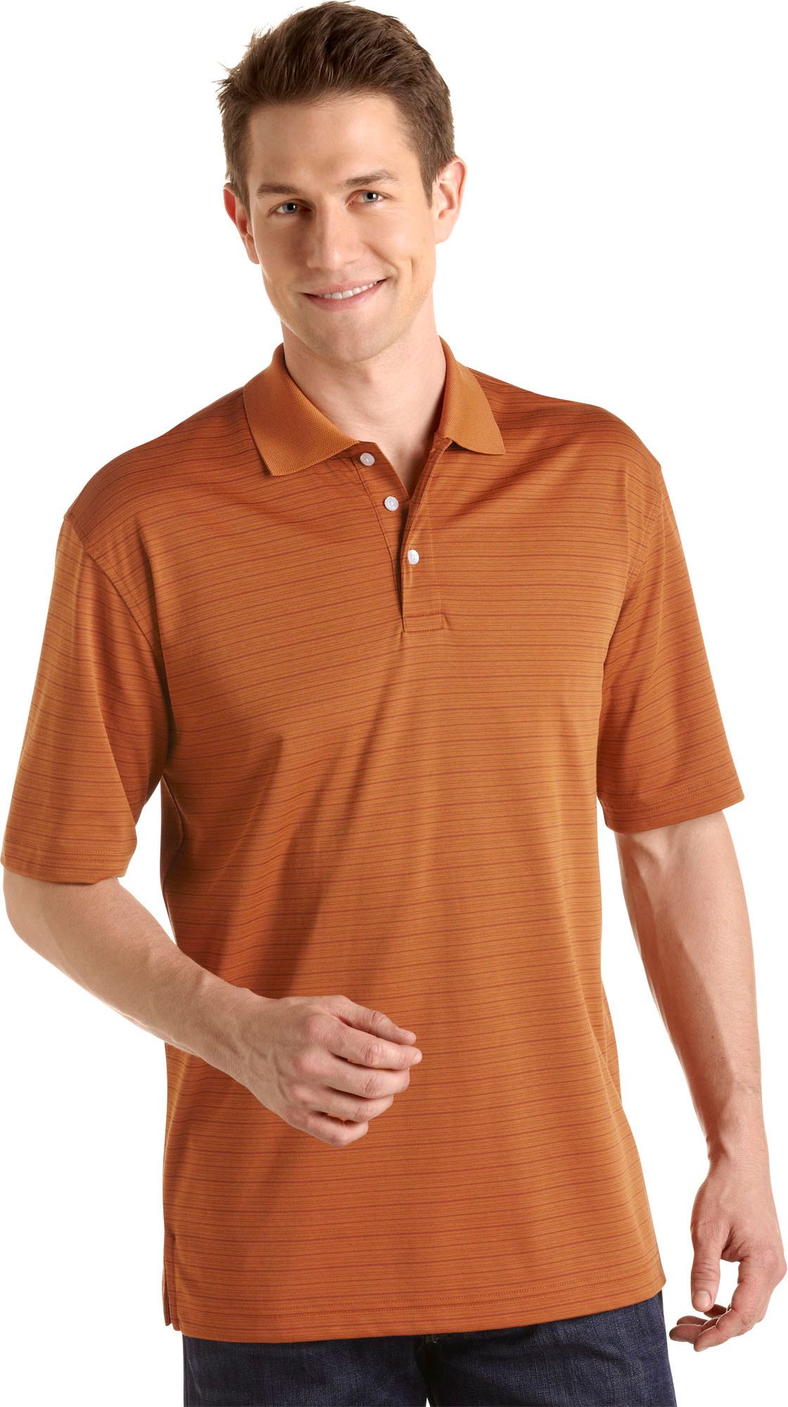 Pronto Sport Orange Stripe Polo Shirt