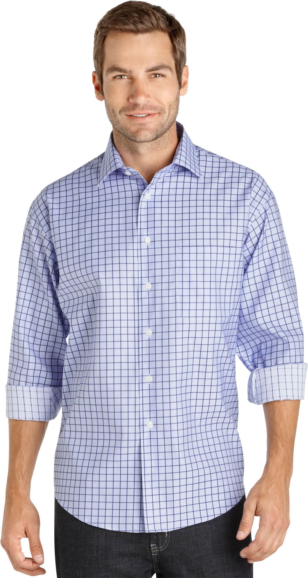 Pronto Uomo Blue Check Woven Shirt