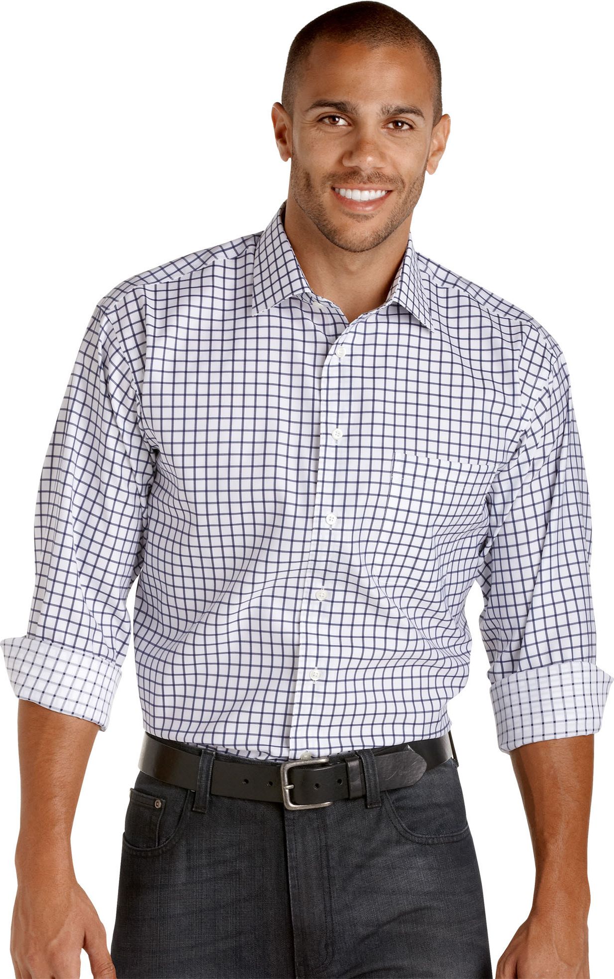 Pronto Uomo White Check Woven Shirt