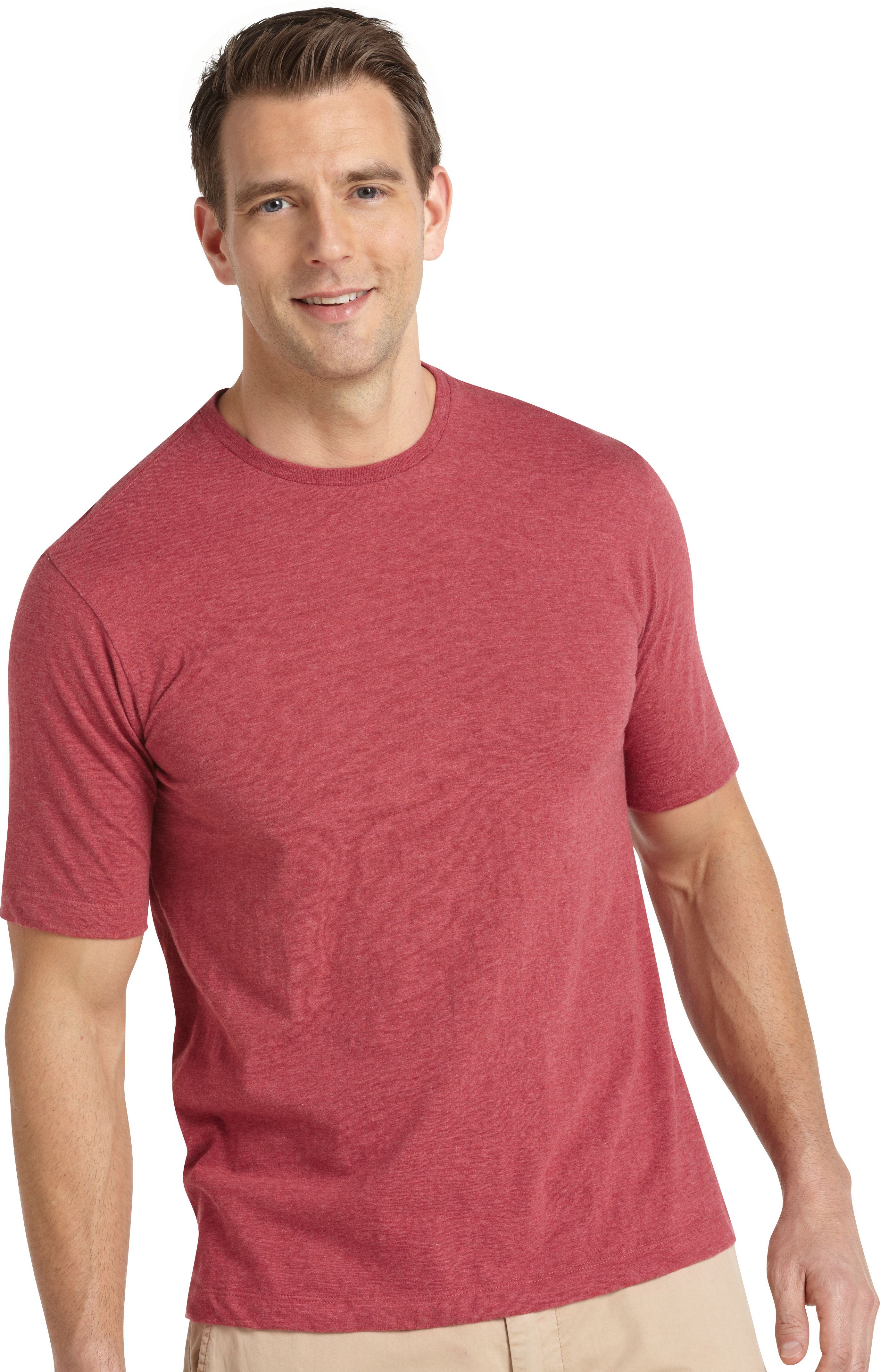Pronto Blue Crewneck Modern Fit T-Shirt, Red