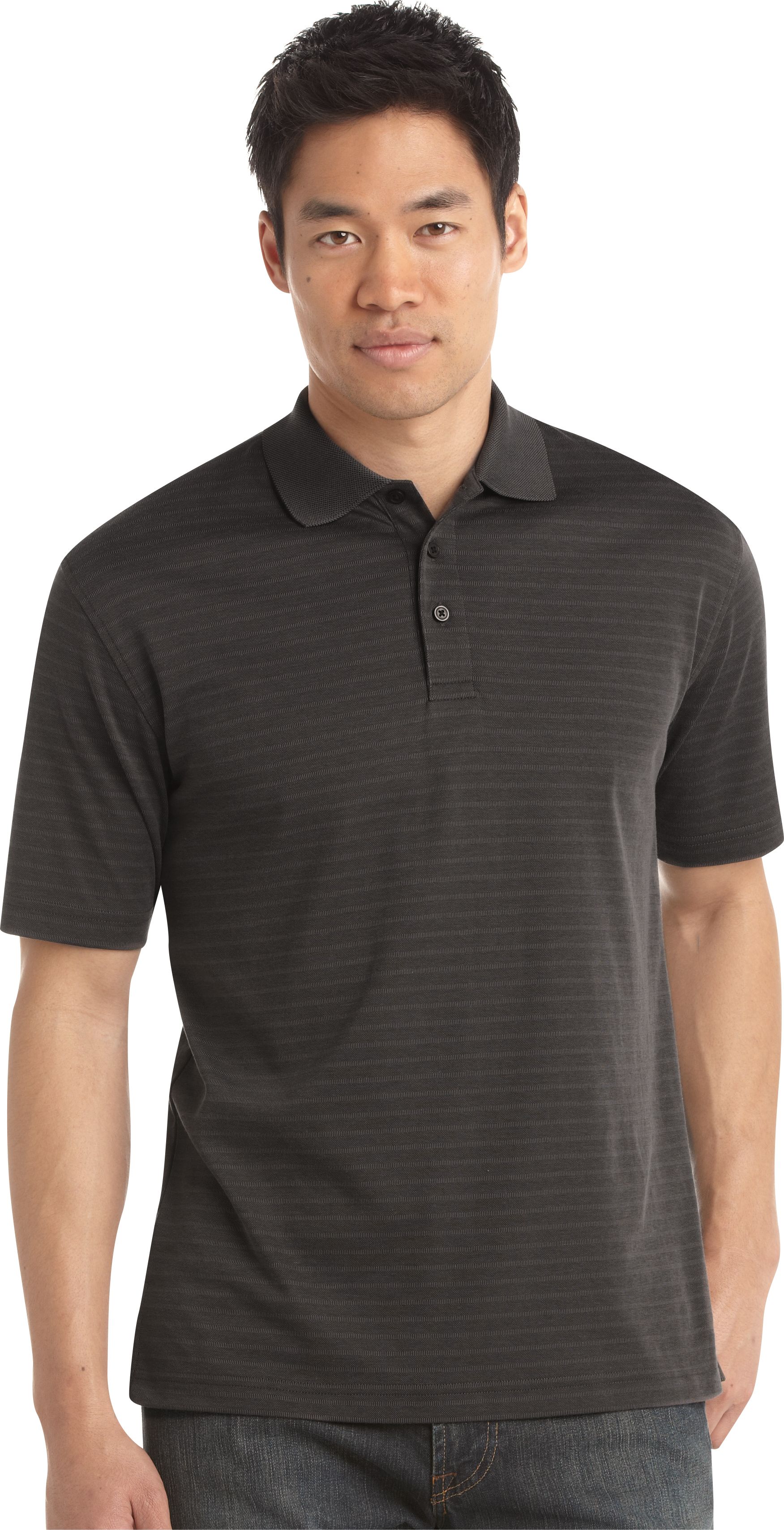 Joseph & Feiss Charcoal Stripe Polo Shirt