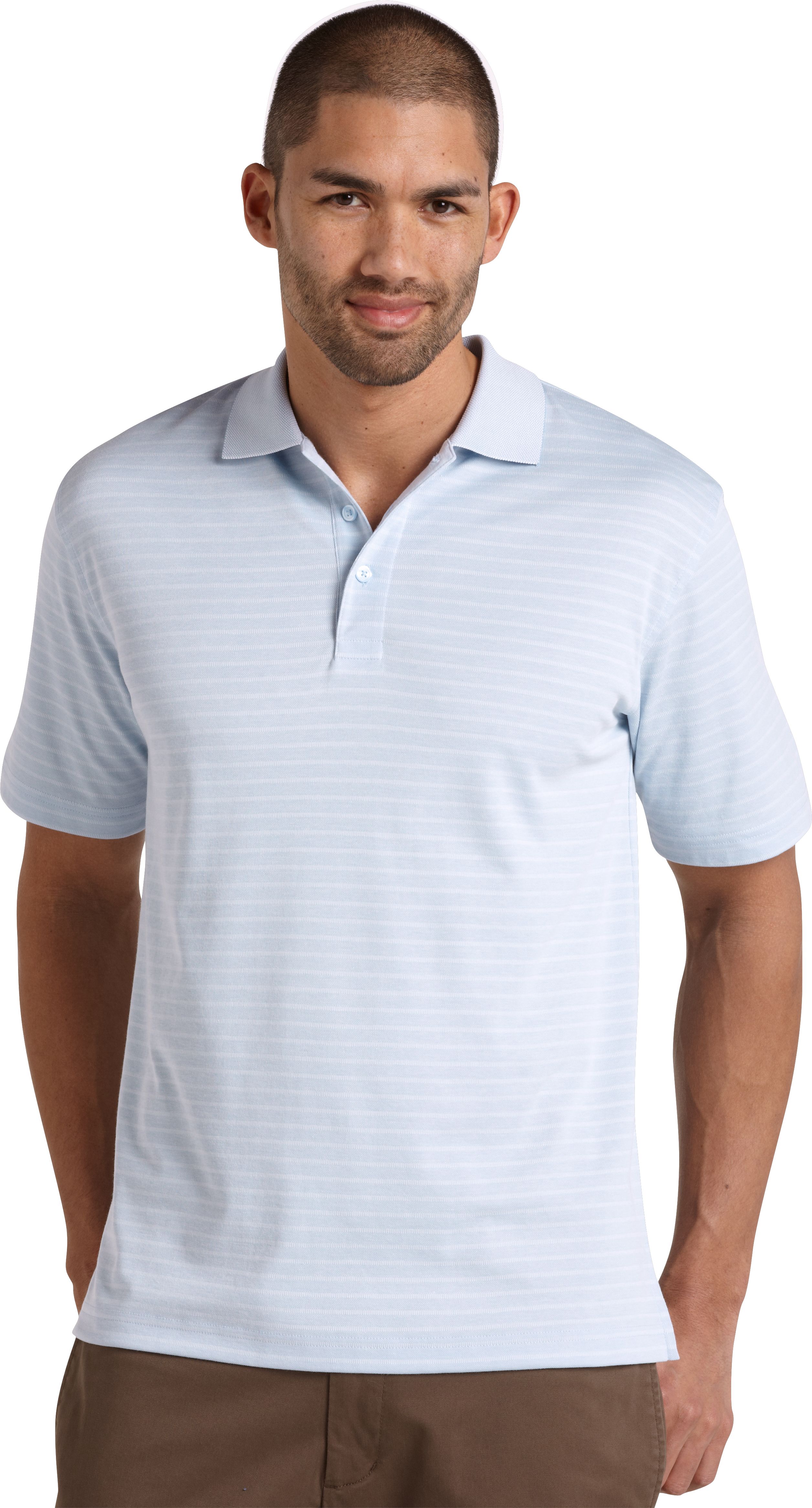Joseph & Feiss Light Blue Stripe Modern Fit Polo Shirt