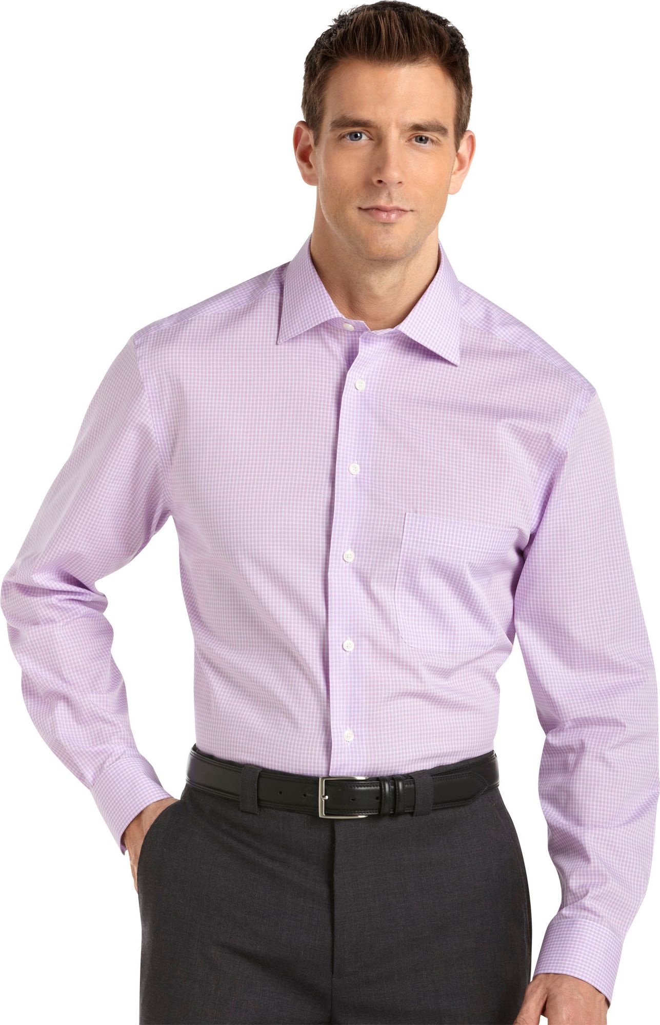 Pronto Uomo Lavender Check Woven Shirt