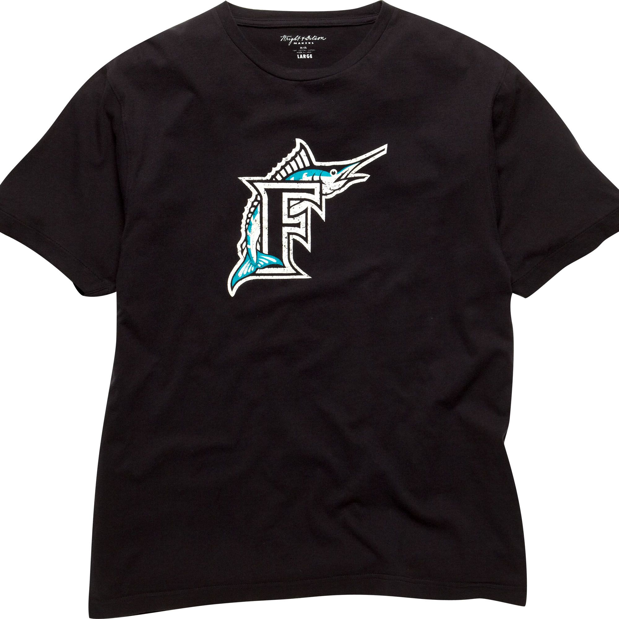 Wright & Ditson Florida Marlins Black T-Shirt