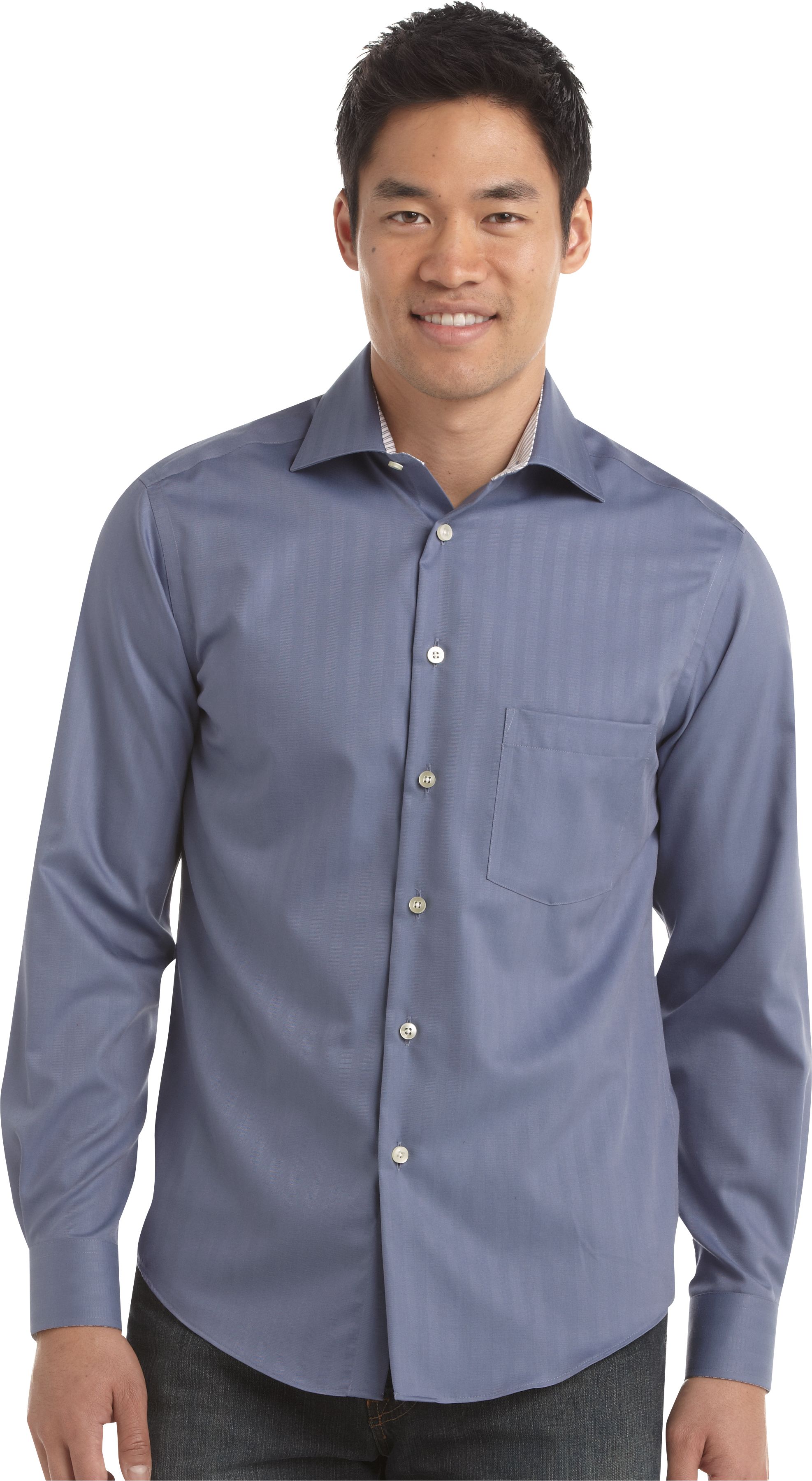Egara Blue Slim Fit Sport Shirt