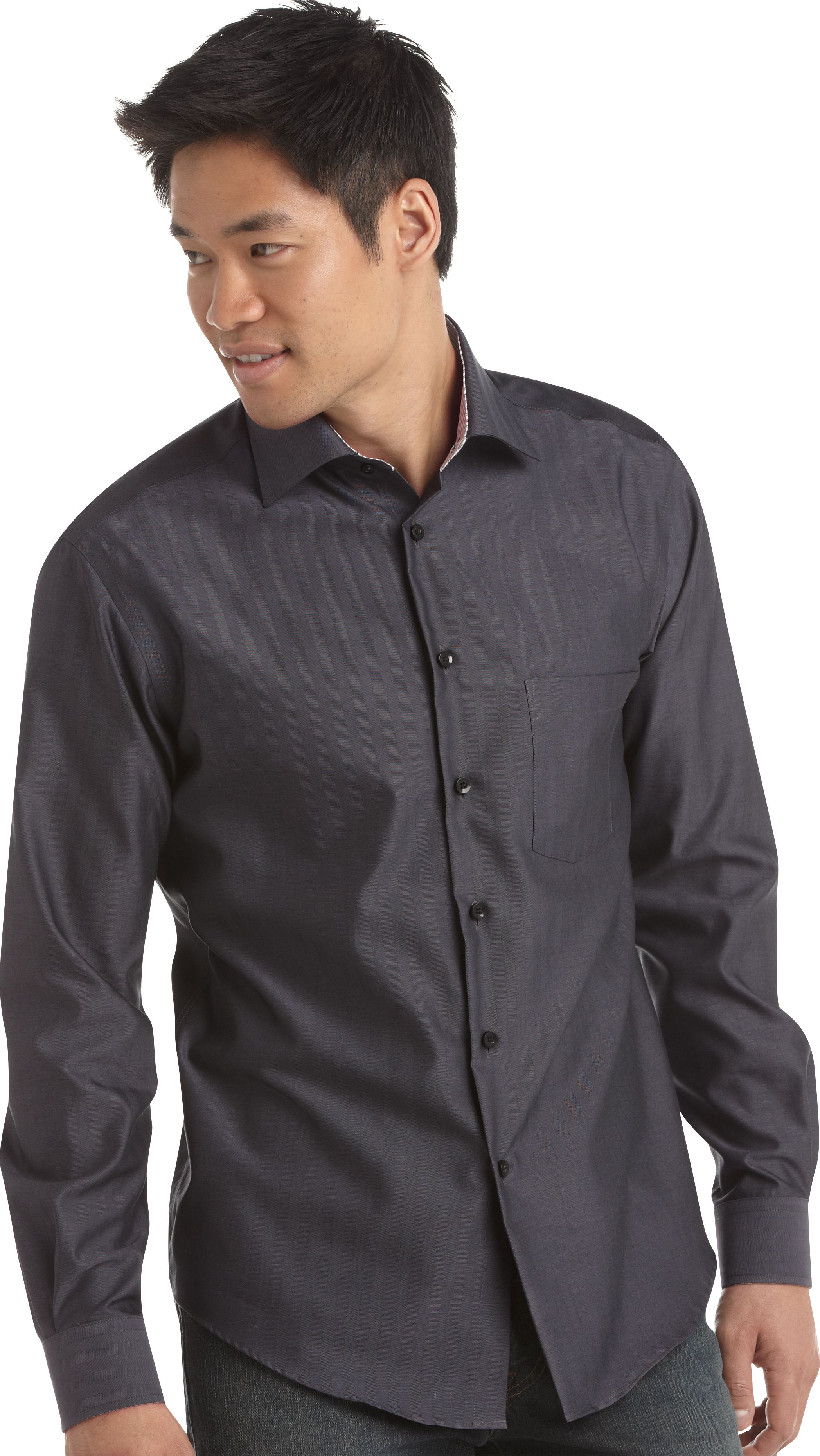 Egara Charcoal Slim Fit Sport Shirt