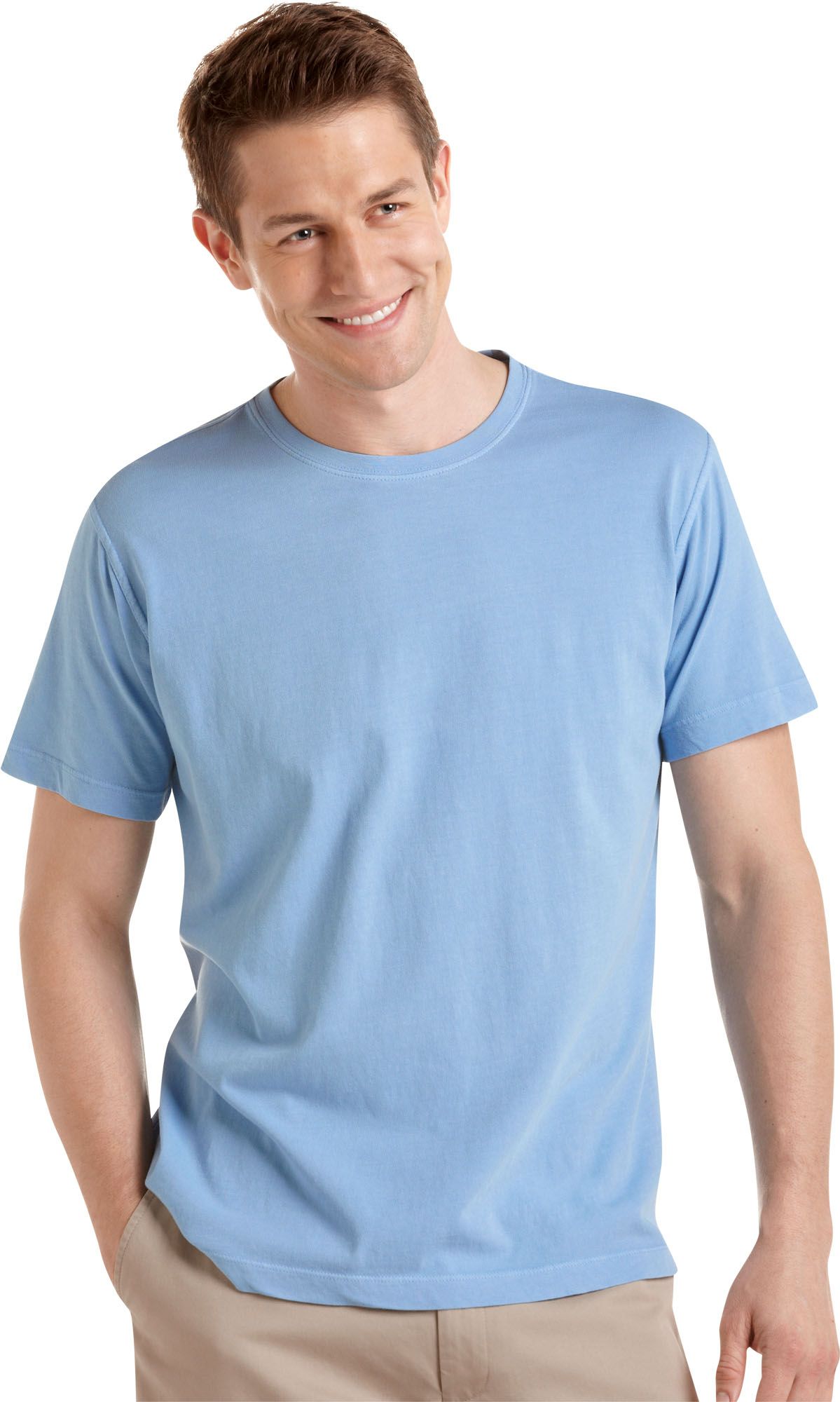 Pronto Blue Crewneck T-Shirt Light Blue