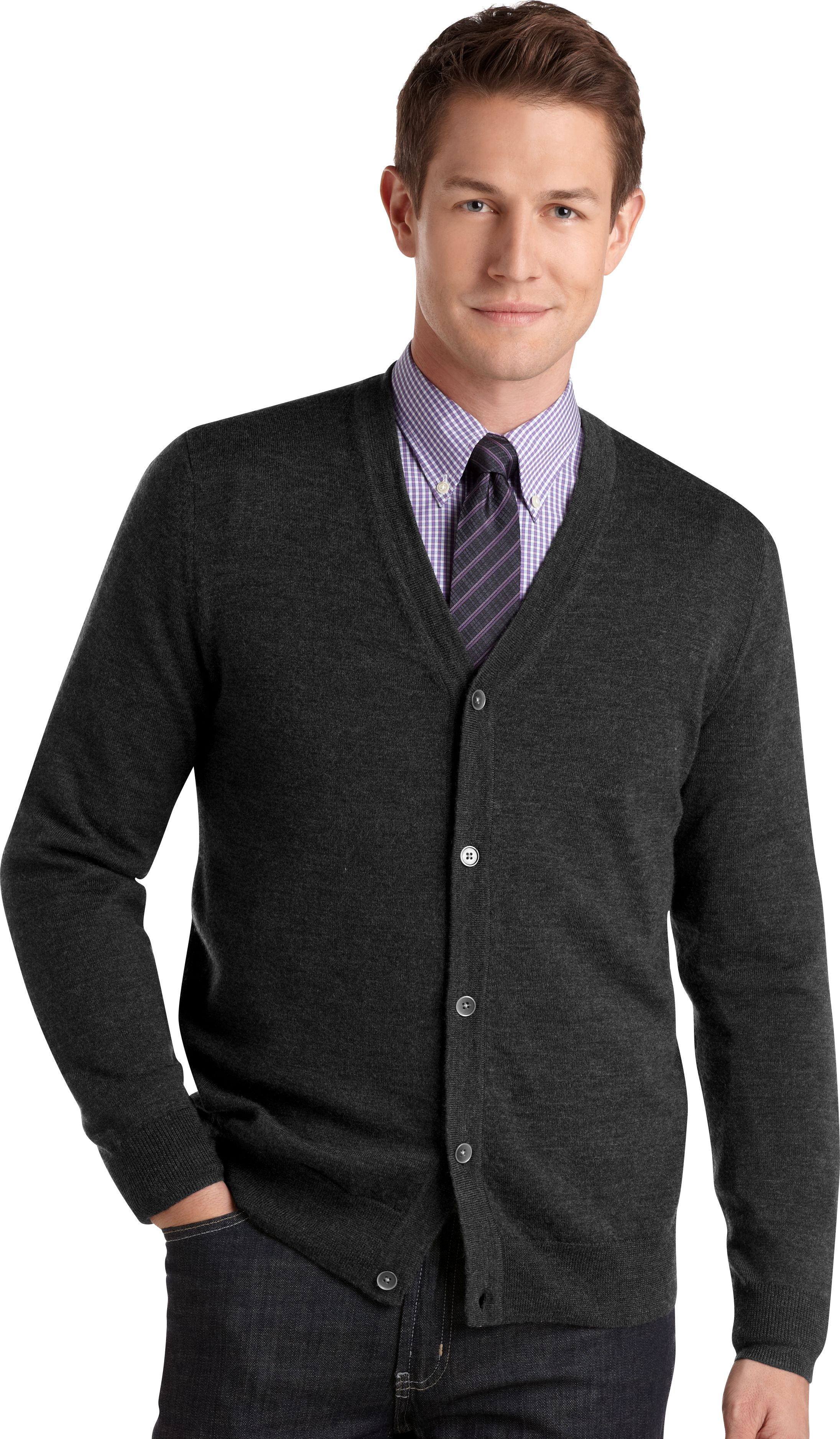 Egara Charcoal Cardigan Sweater