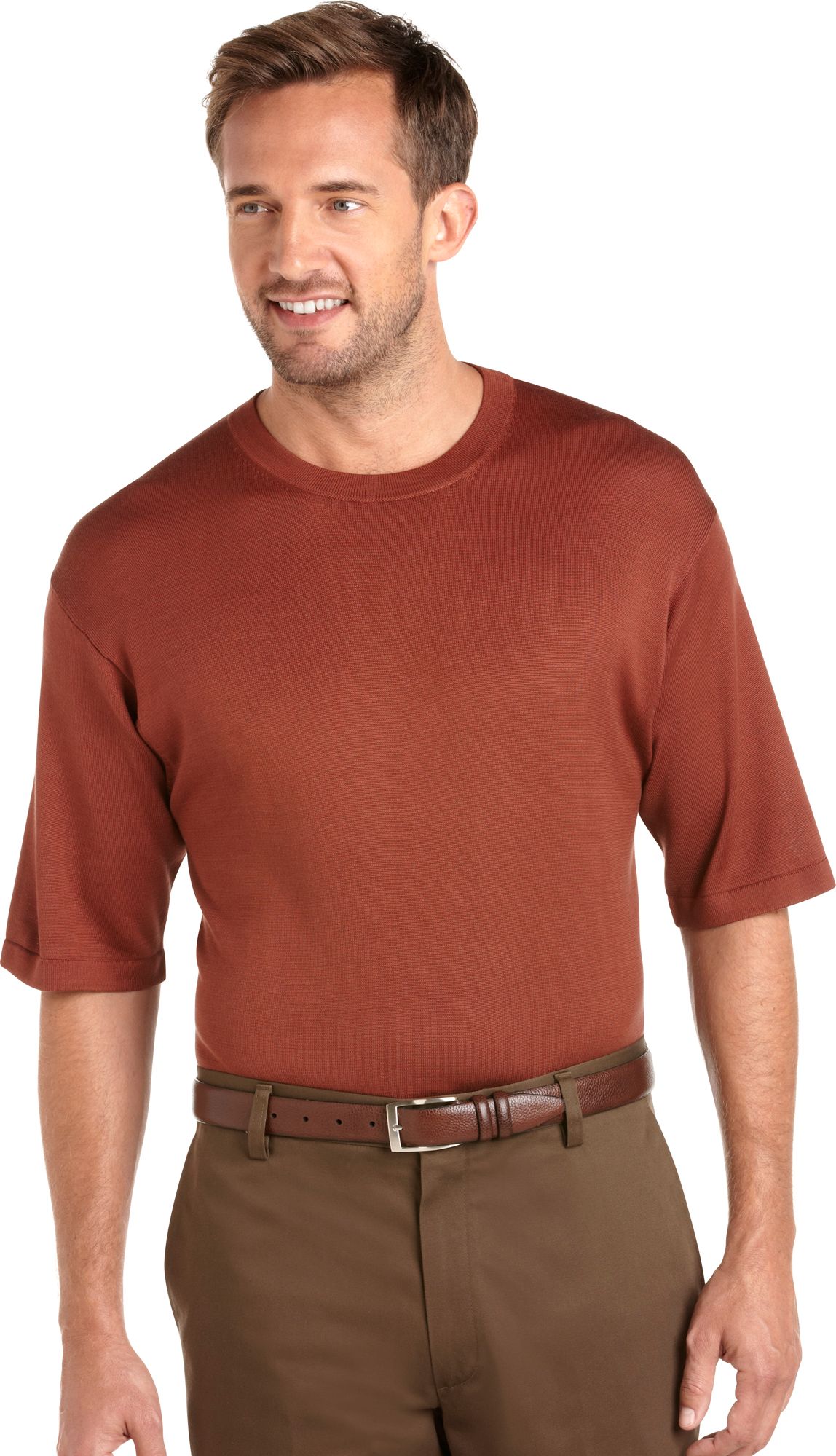 Pronto Uomo Orange Silk T-Shirt
