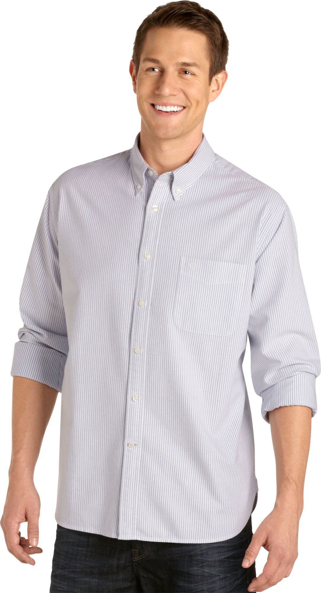 Dockers&reg; Blue Stripe Button-Down Collar Woven Shirt