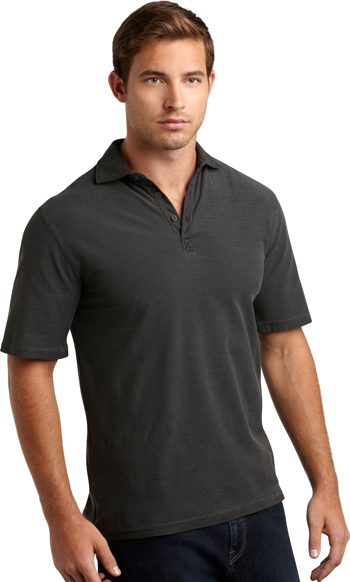 Pronto Blue Polo Shirt, Black Stripe