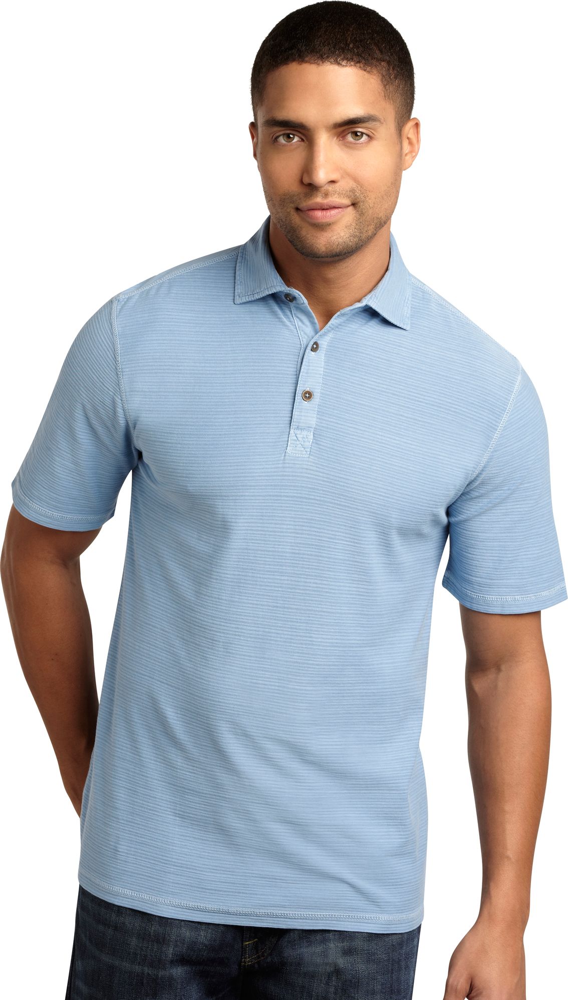 Pronto Blue Polo Shirt, Blue Stripe