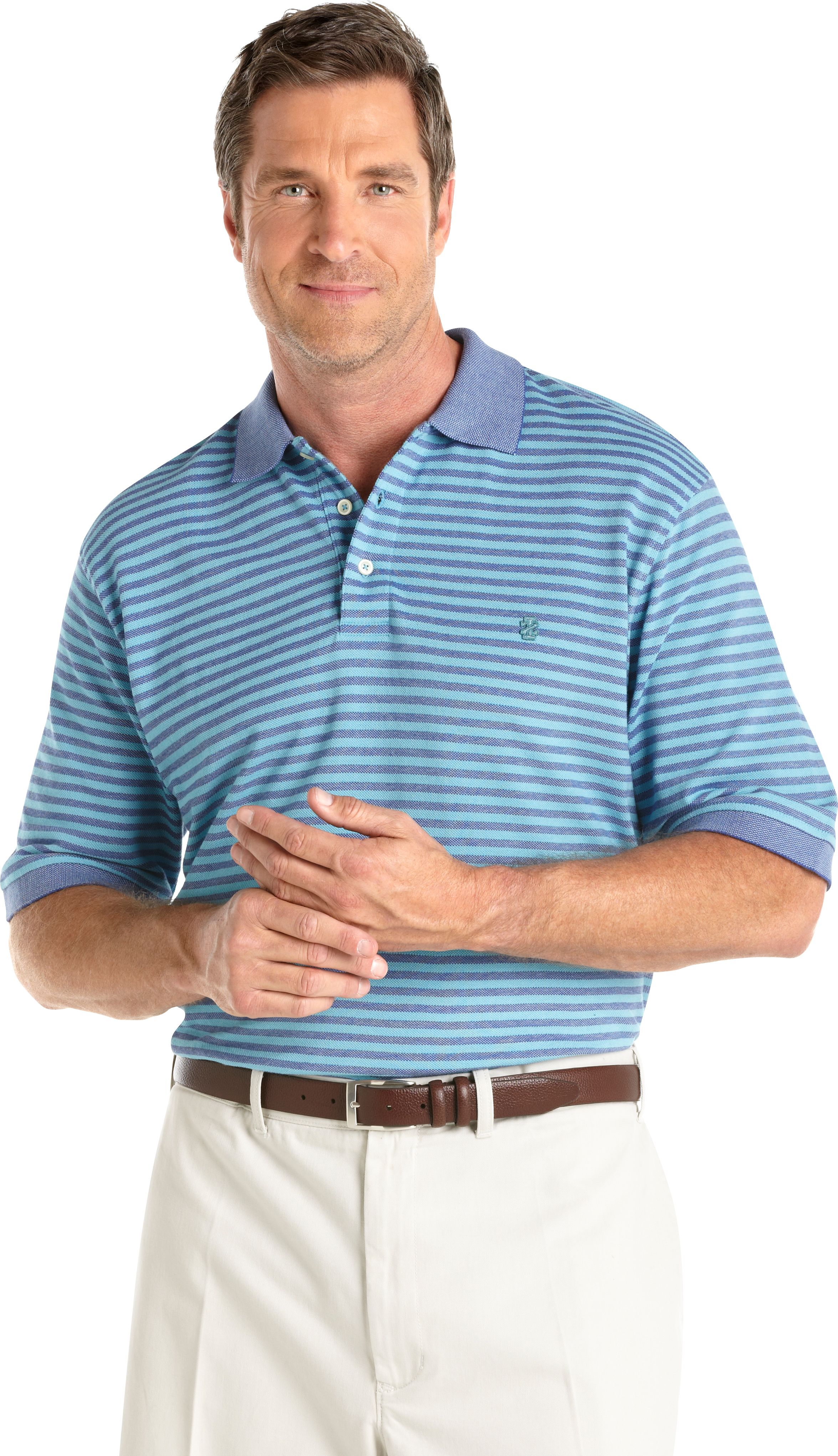Izod Blue Stripe Polo Shirt