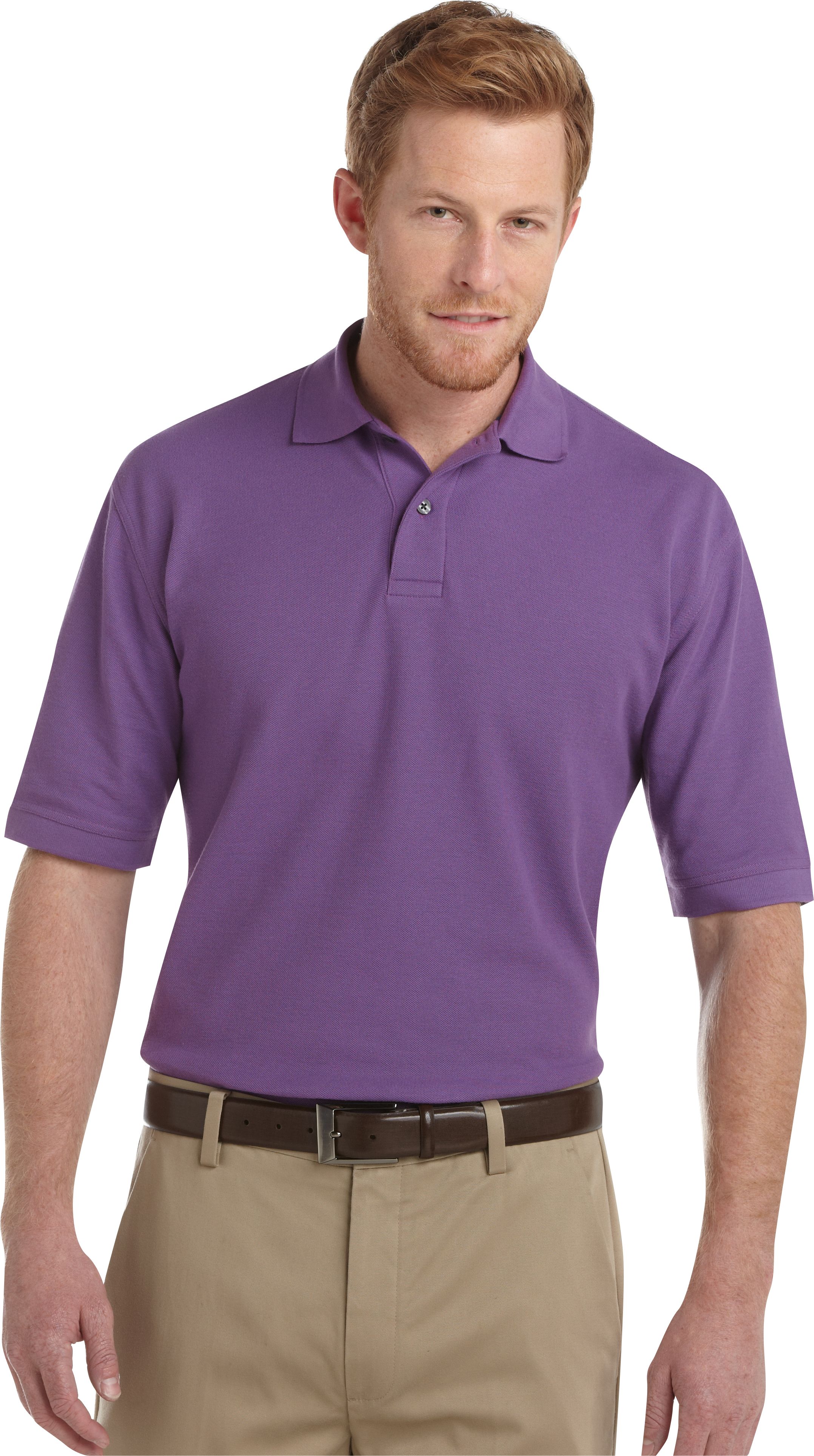 Joseph & Feiss Purple Knit Polo Shirt
