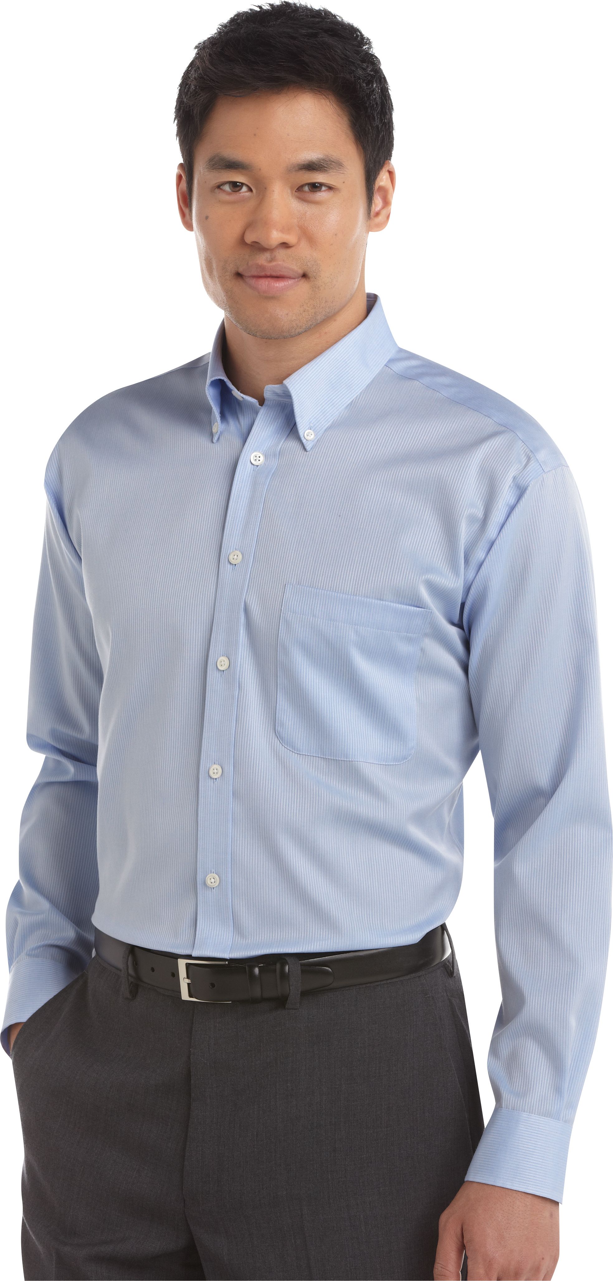 Joseph & Feiss Blue Woven Stripe Sport Shirt