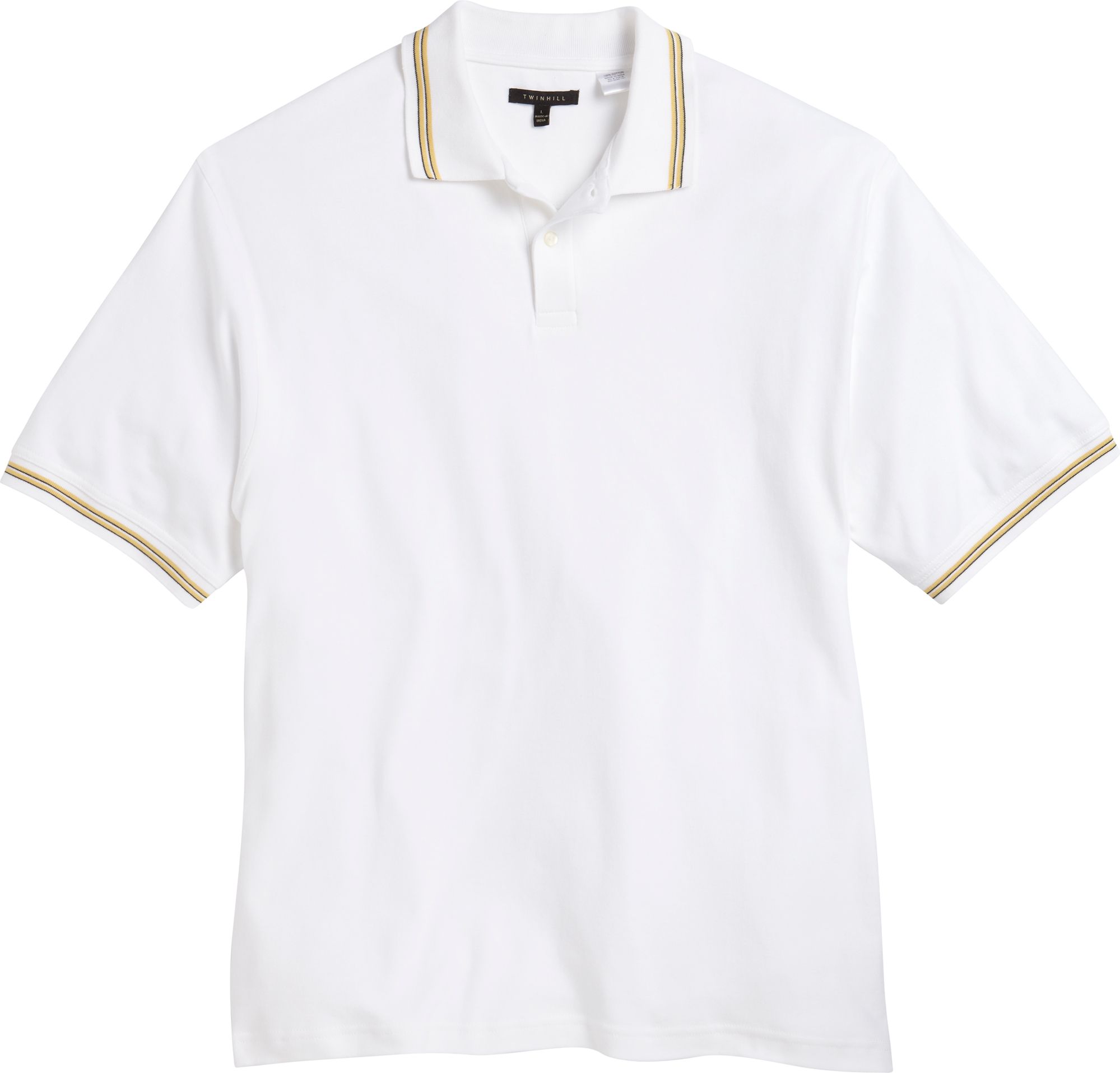 Twin Hill Gold and White Polo Shirt