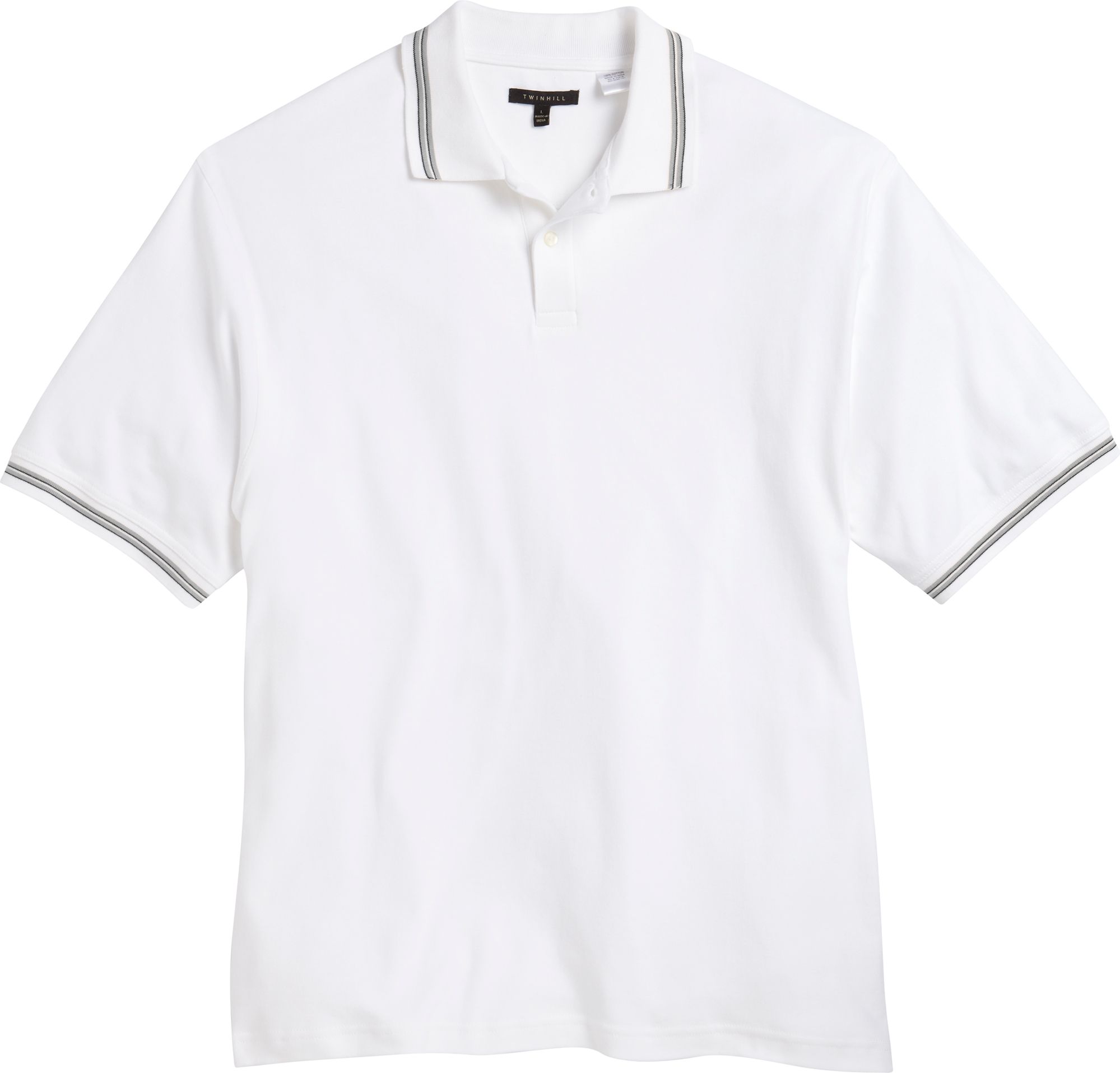 Twin Hill Slate Gray and White Polo Shirt